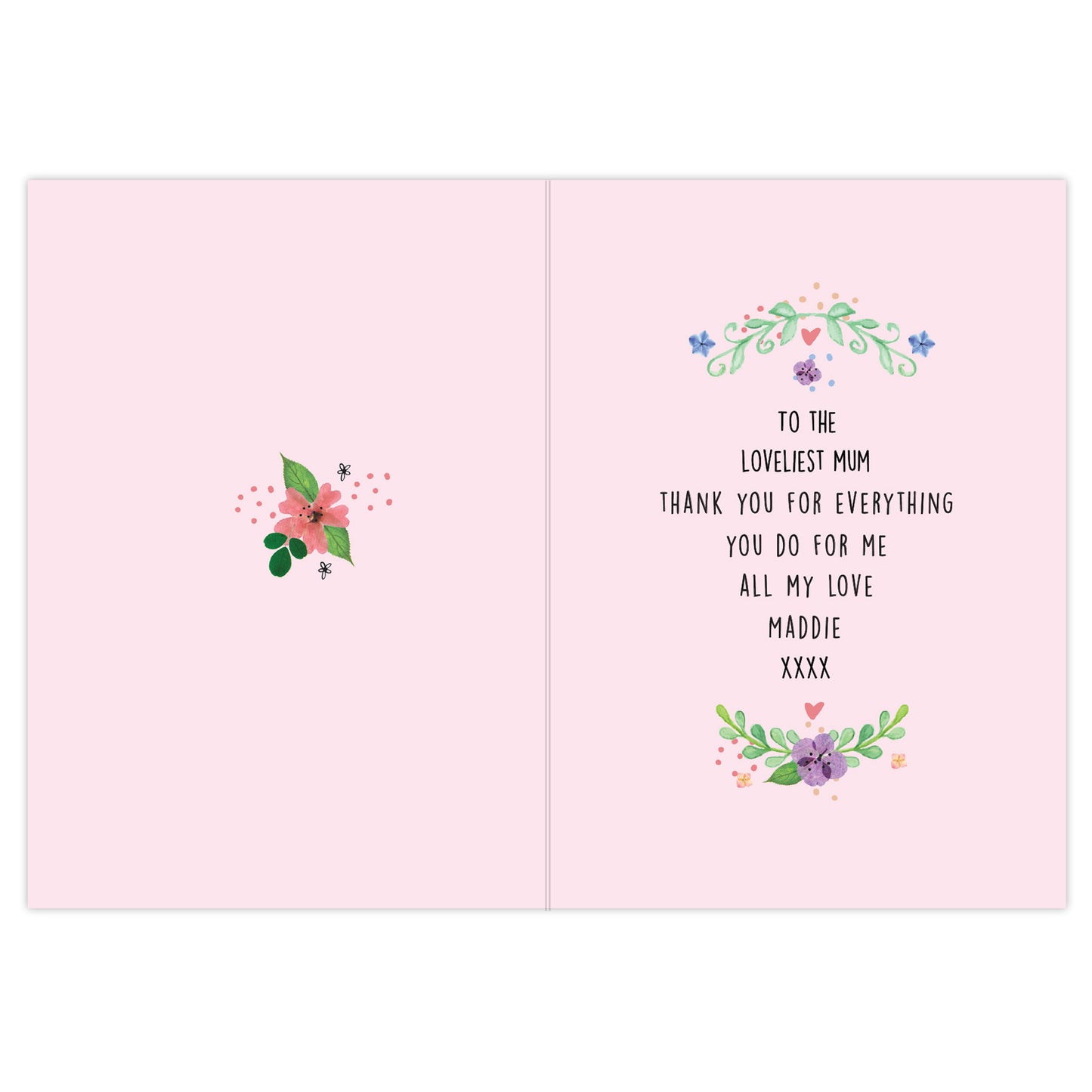 Personalised Floral Card - MK&JD Gifts