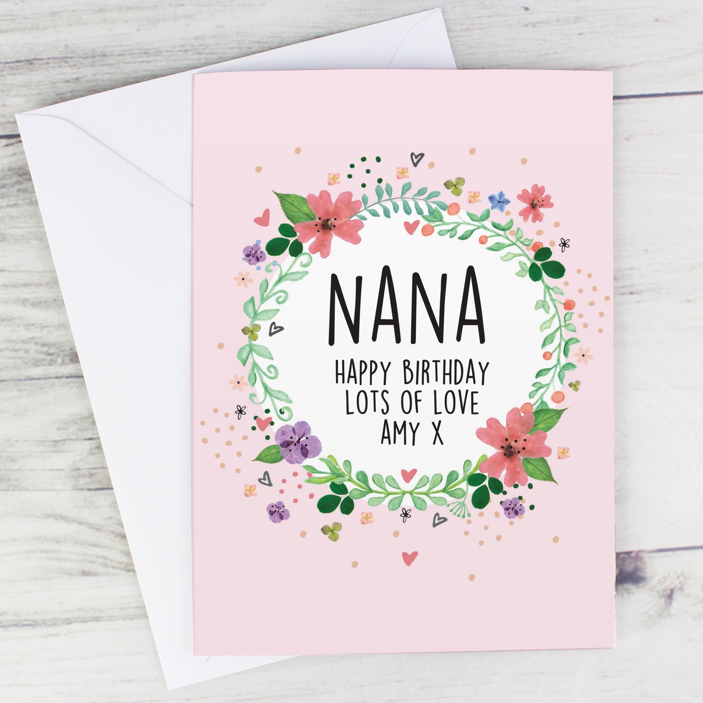Personalised Floral Card - MK&JD Gifts