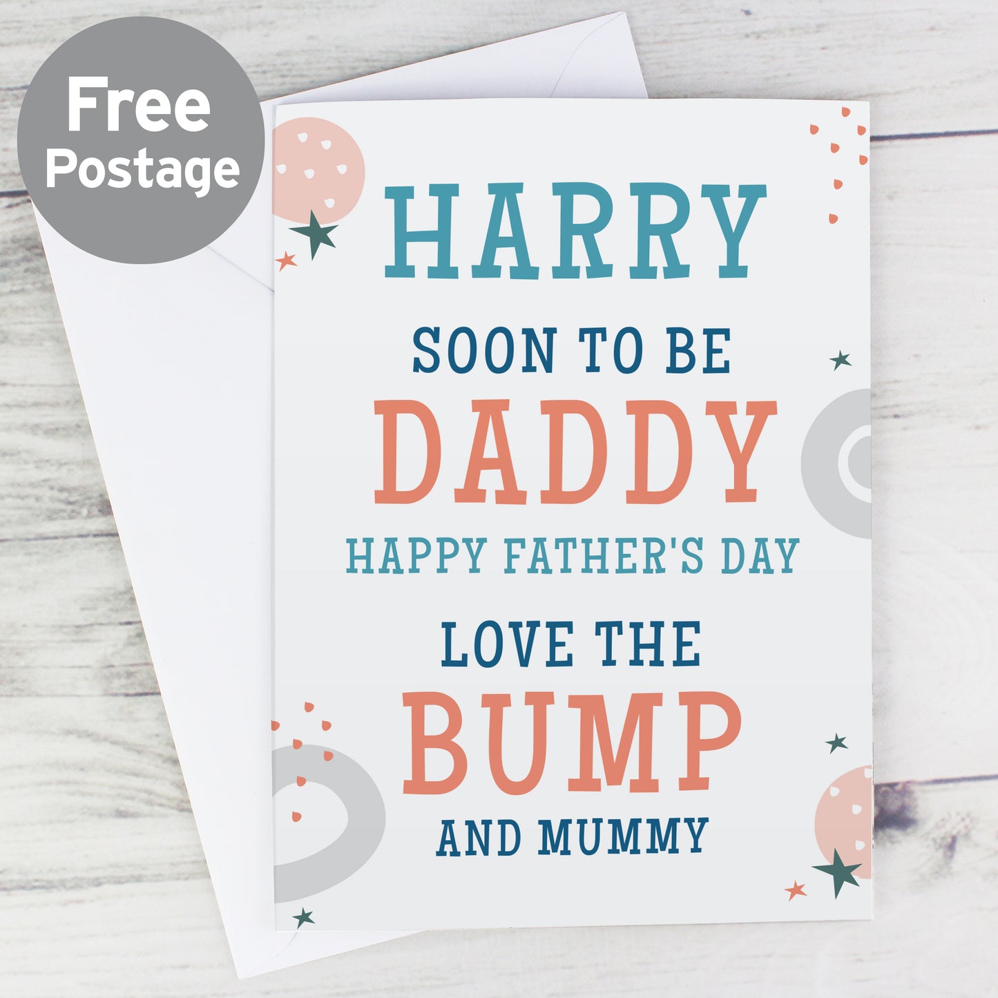 Personalised From the Bump Father's Day Card - MK&JD Gifts