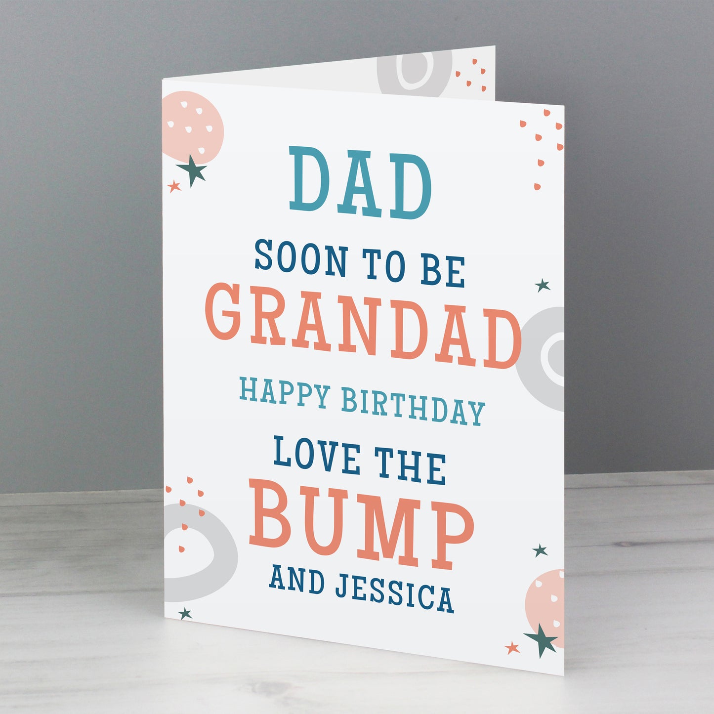Personalised From the Bump Father's Day Card - MK&JD Gifts