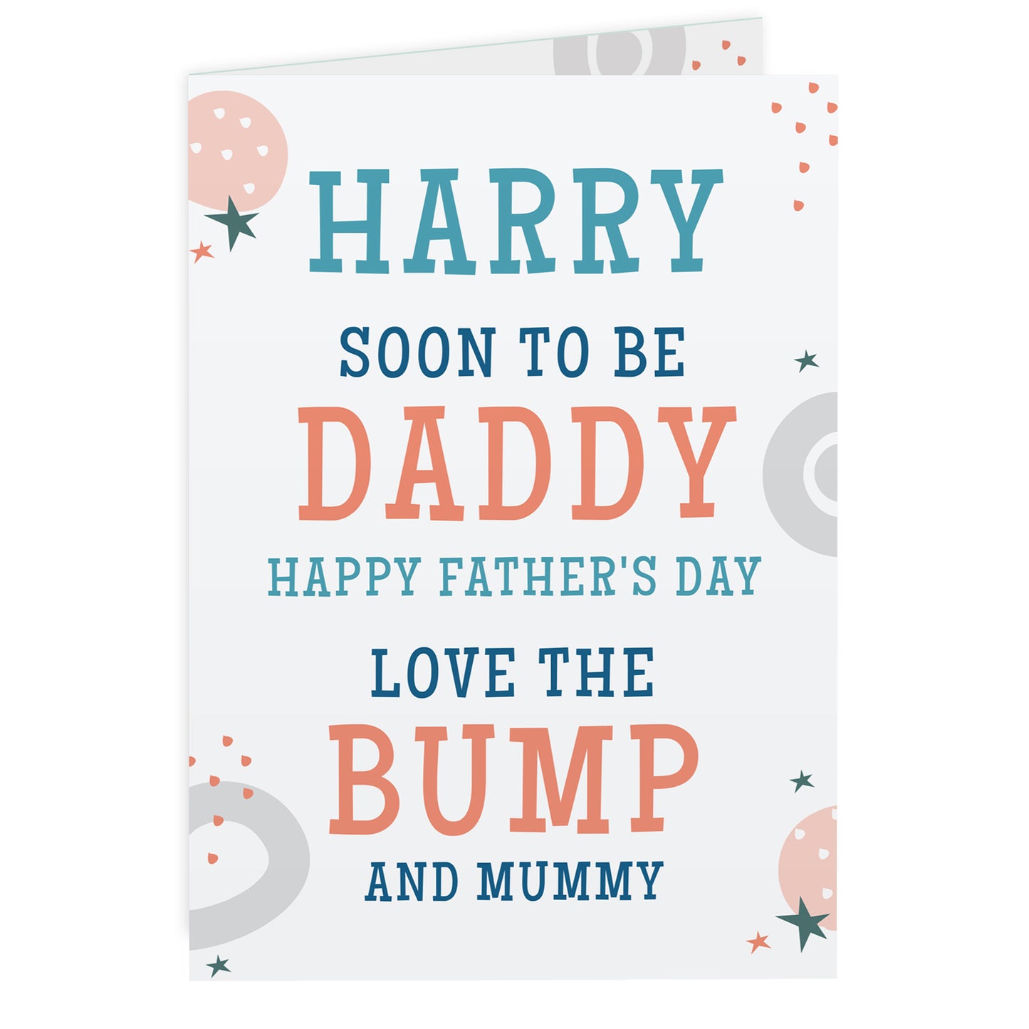 Personalised From the Bump Father's Day Card - MK&JD Gifts
