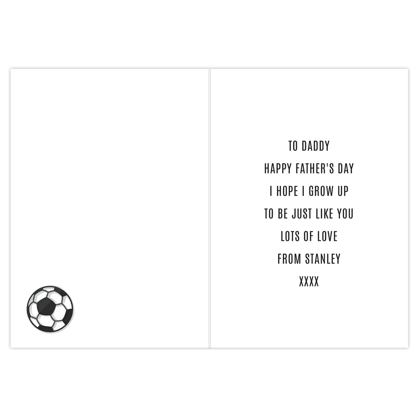Personalised Football Mini Me Card - MK&JD Gifts