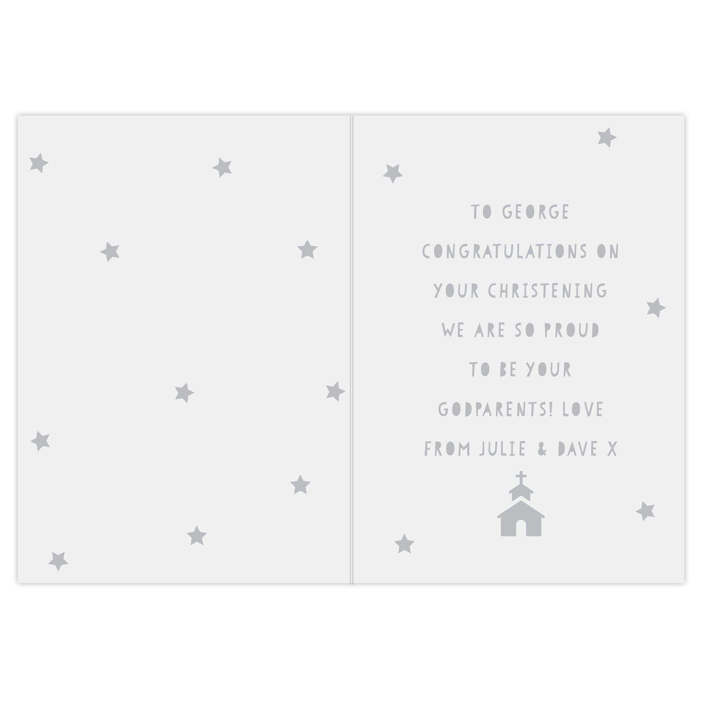 Personalised Grey Papercut Style Card - MK&JD Gifts