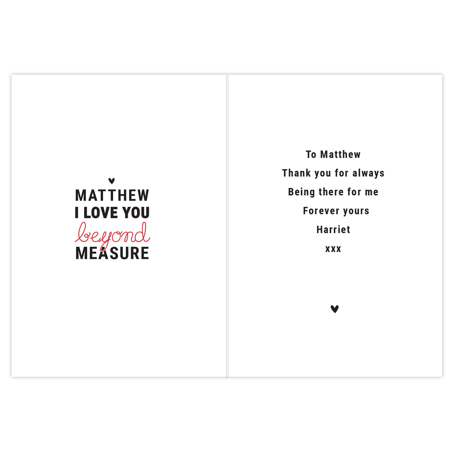 Personalised Beyond Measures Card - MK&JD Gifts