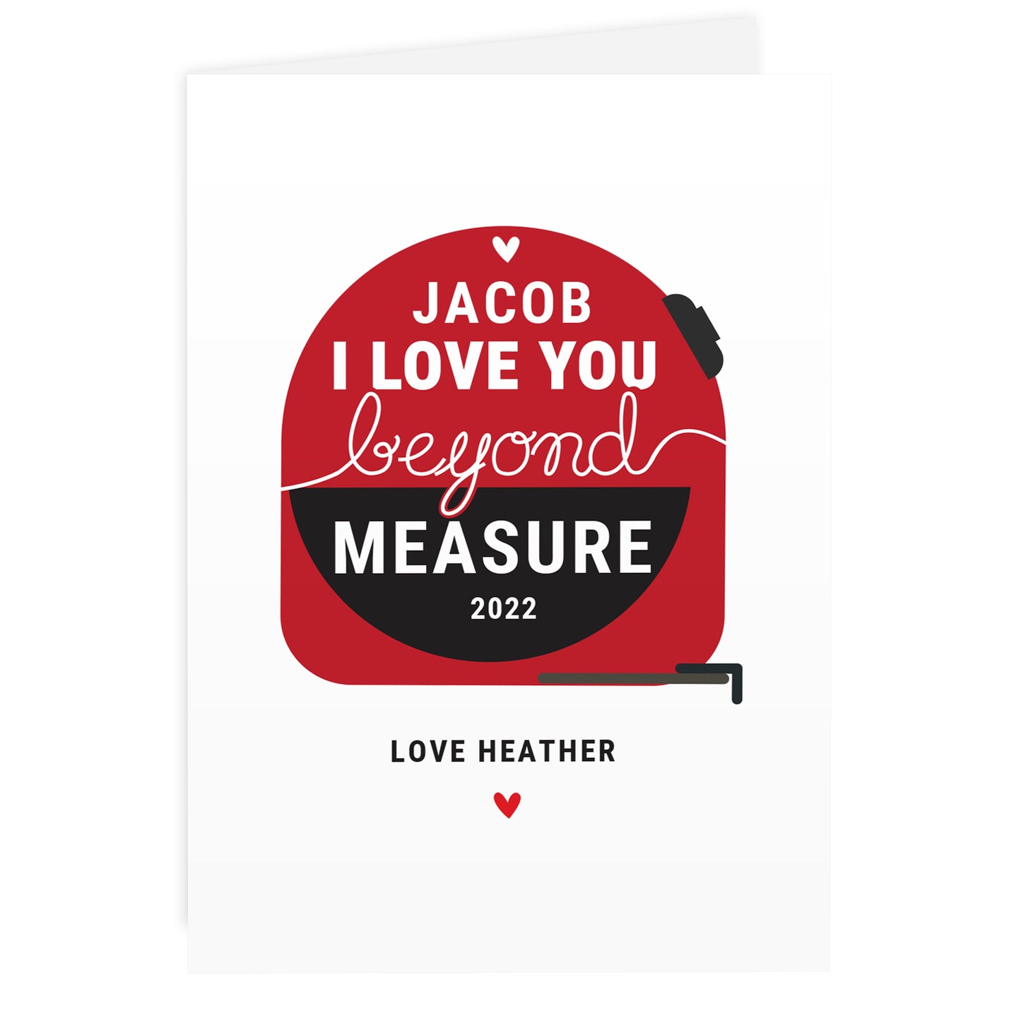 Personalised Beyond Measures Card - MK&JD Gifts