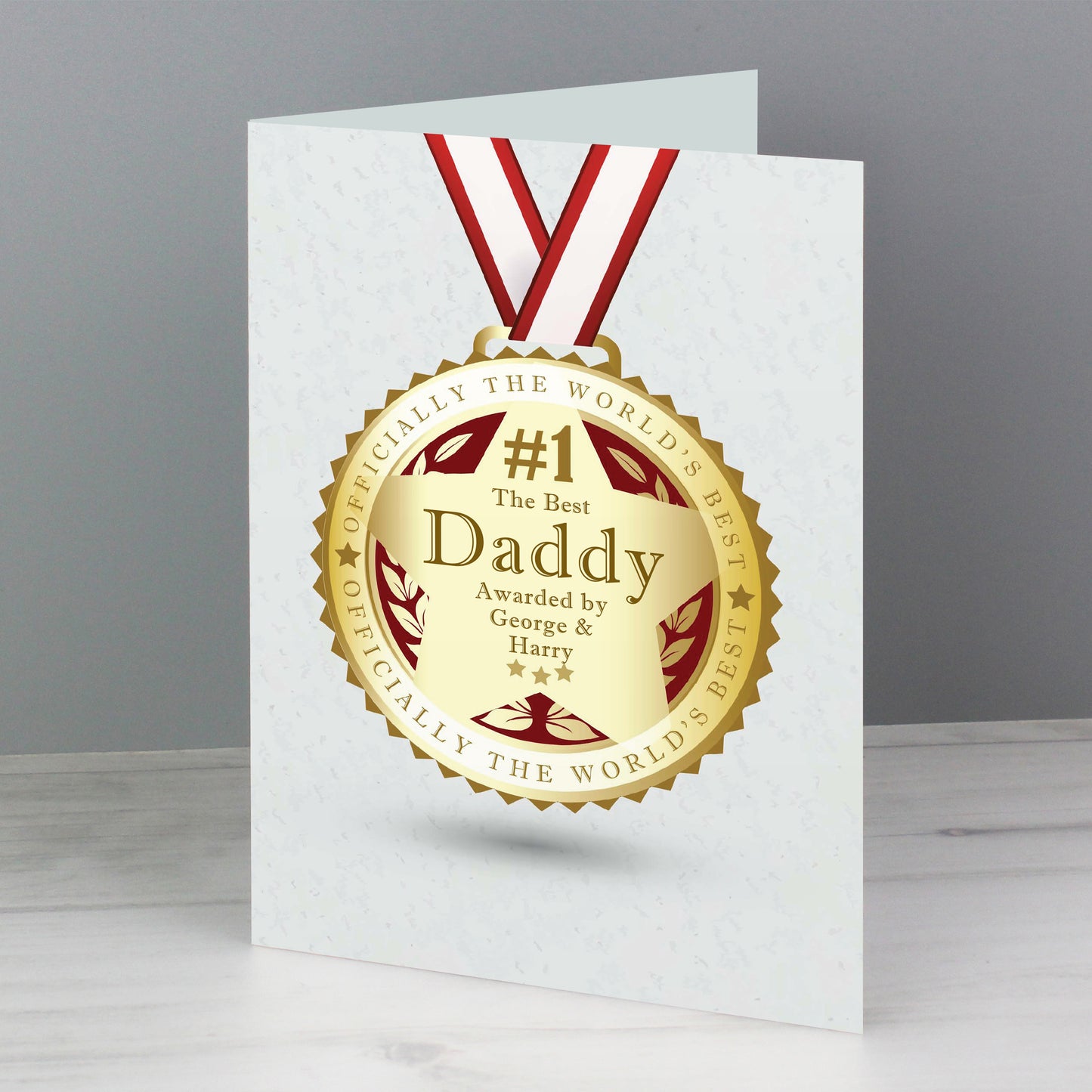 Personalised Number 1 Medal Card - MK&JD Gifts