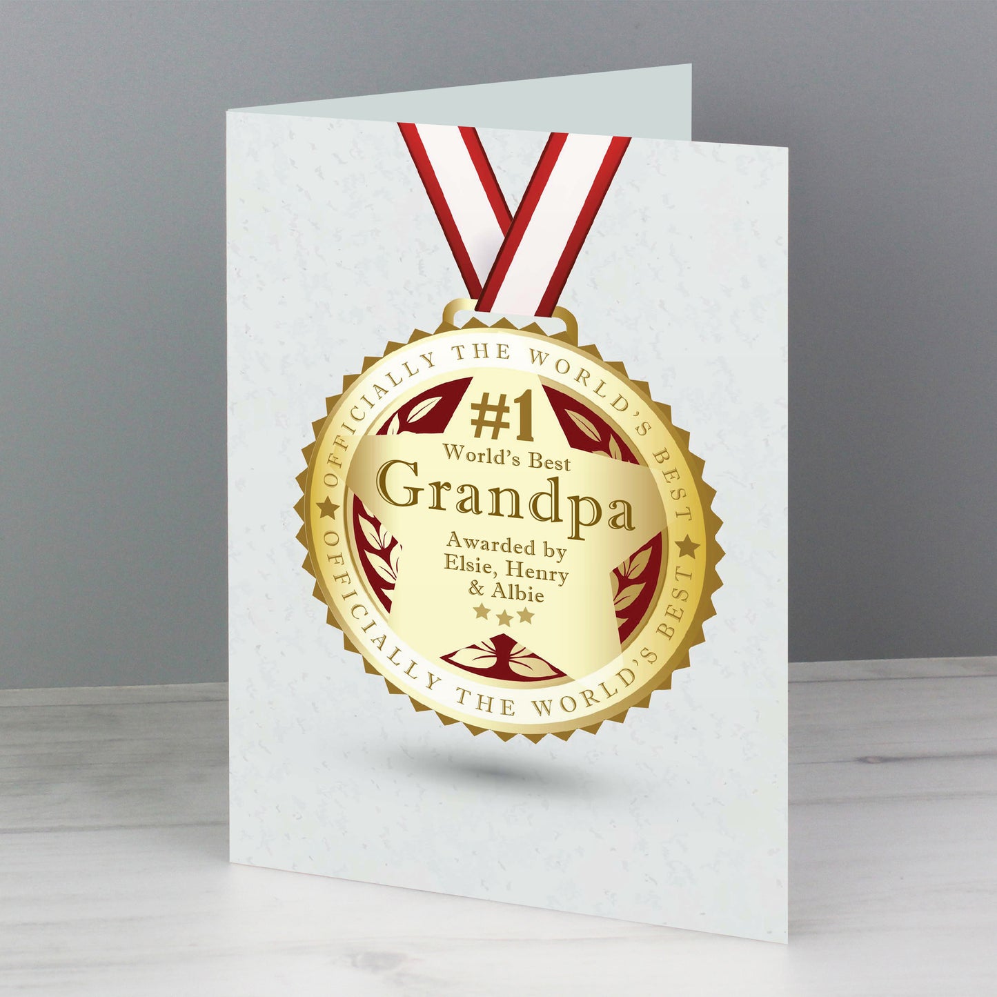 Personalised Number 1 Medal Card - MK&JD Gifts