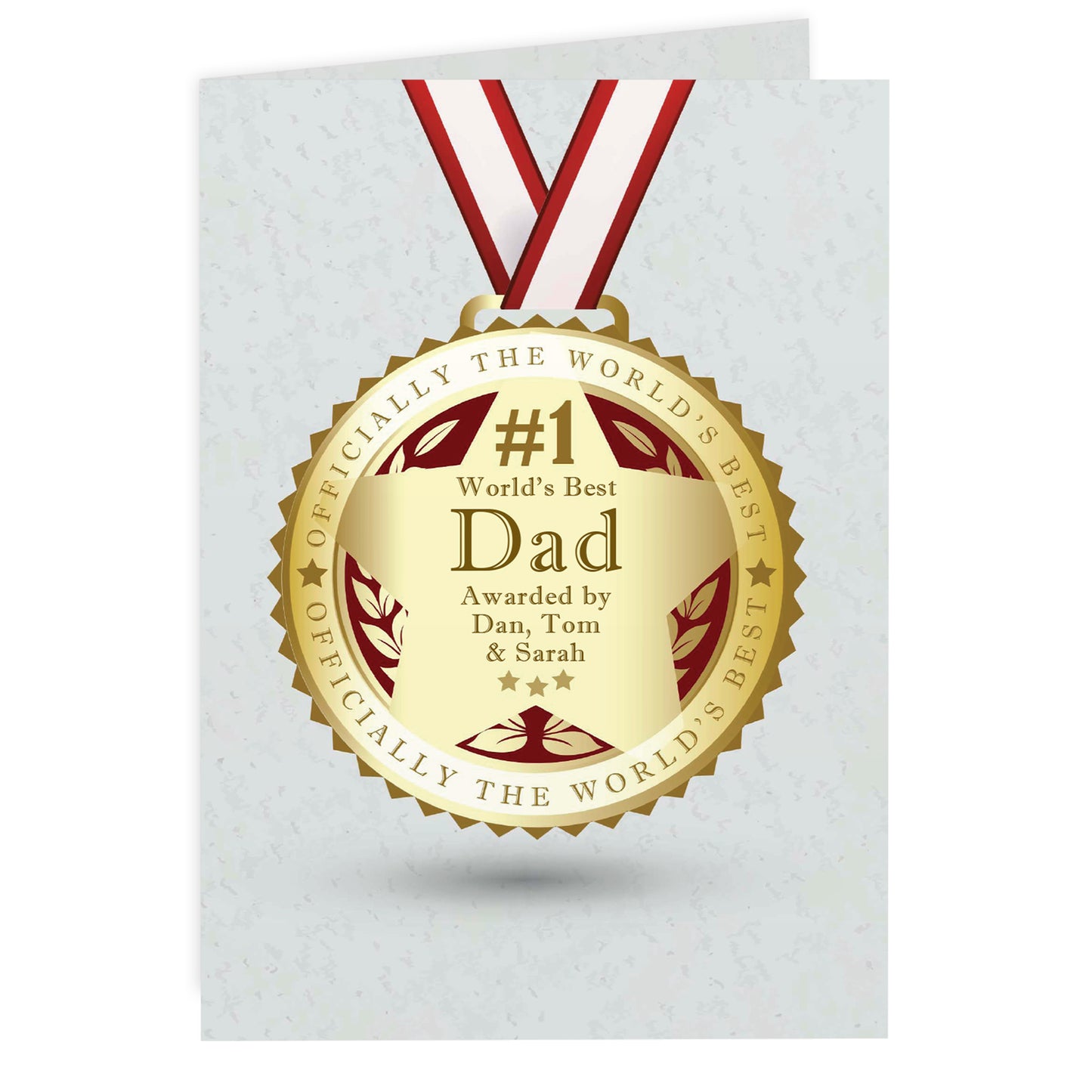 Personalised Number 1 Medal Card - MK&JD Gifts