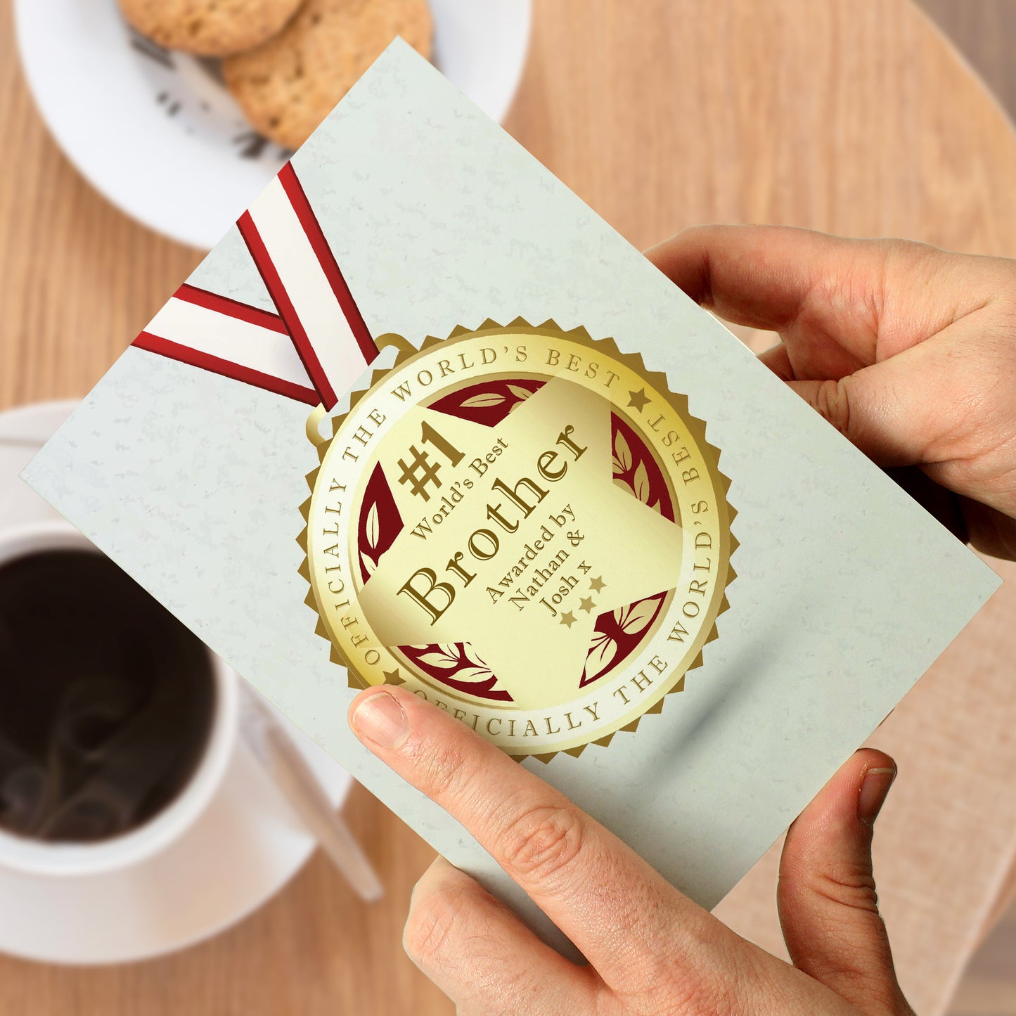 Personalised Number 1 Medal Card - MK&JD Gifts