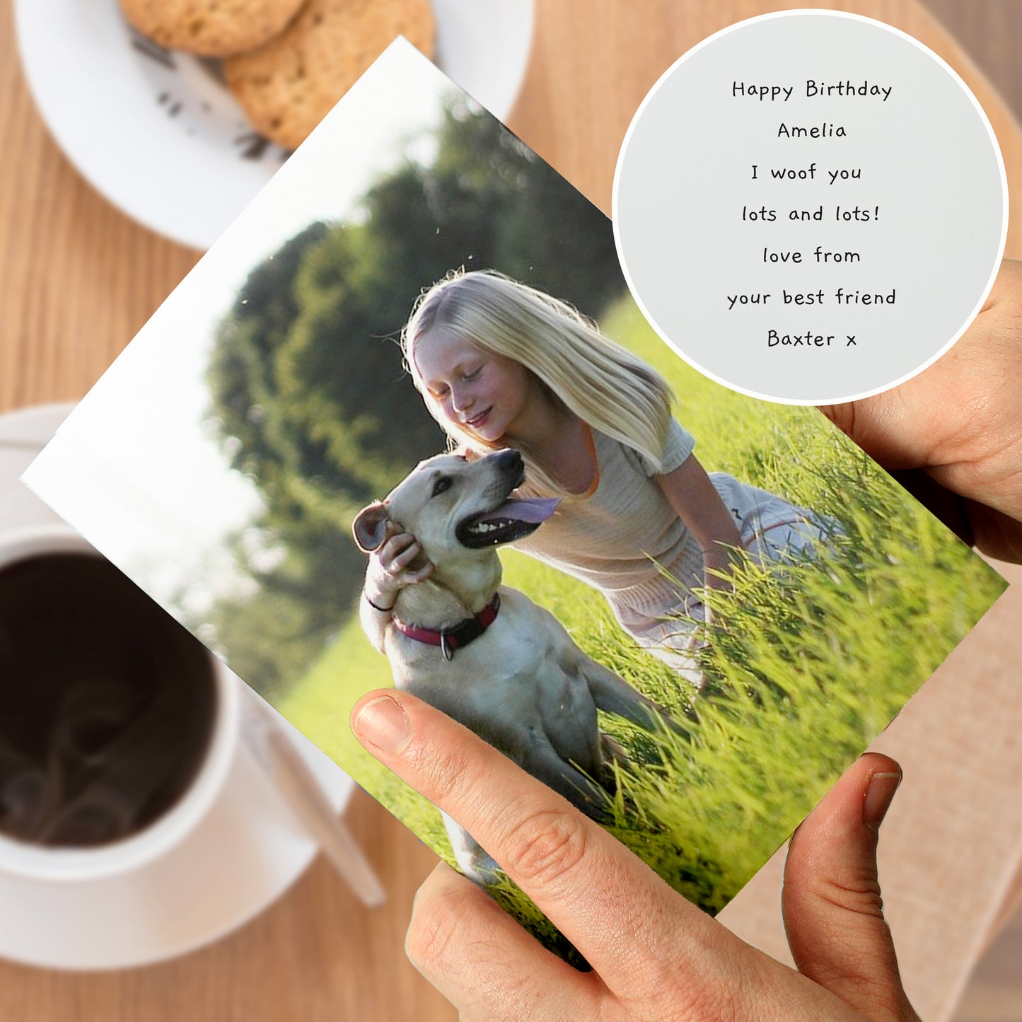 Personalised Photo Upload Card - Gaegu Font - MK&JD Gifts