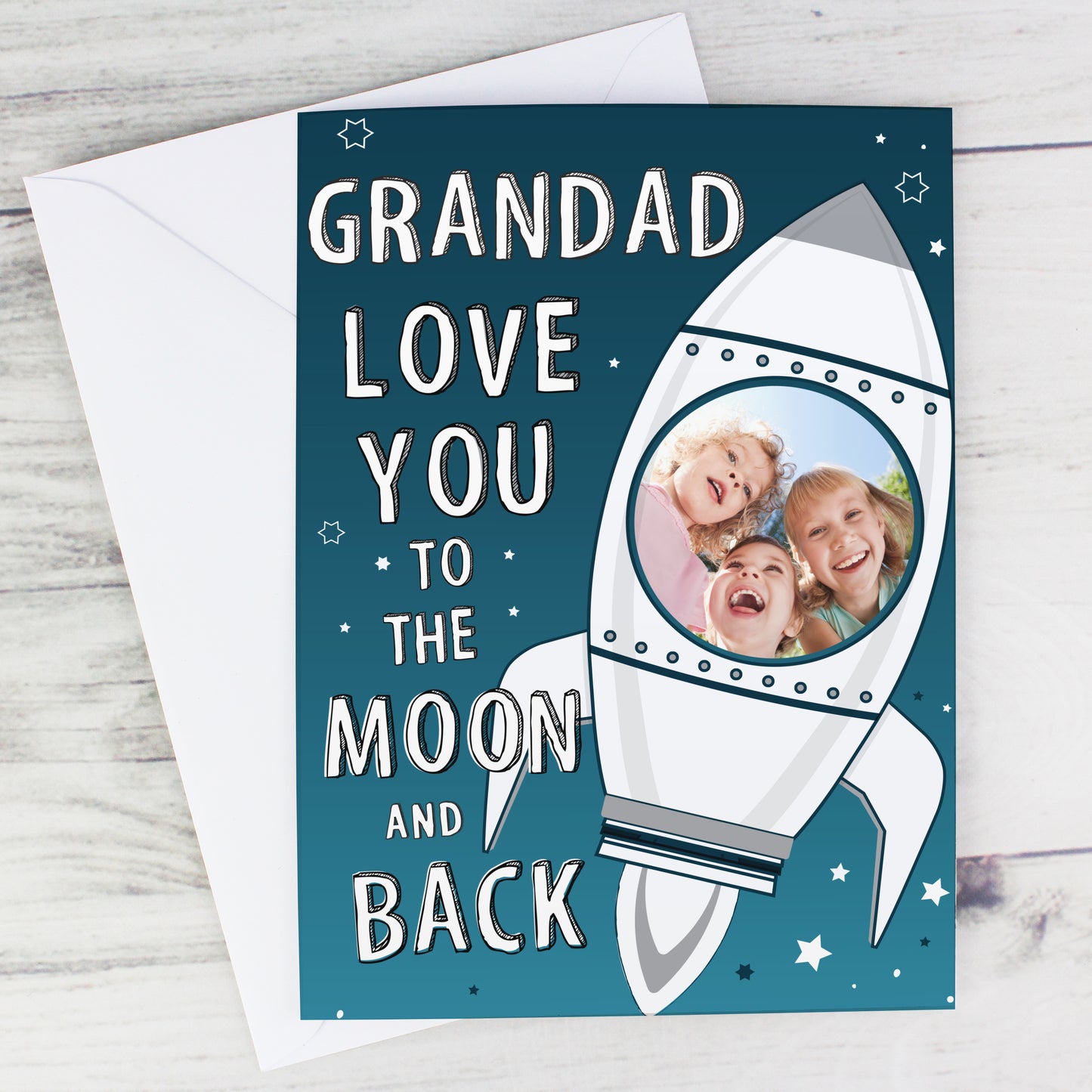 Personalised Moon & Back Photo Upload Card - MK&JD Gifts