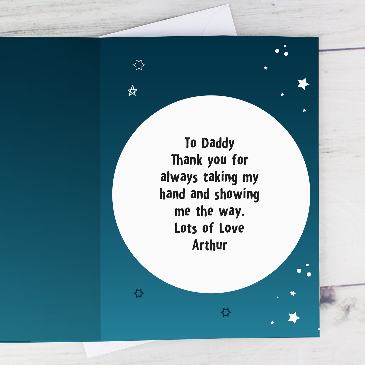 Personalised Moon & Back Photo Upload Card - MK&JD Gifts
