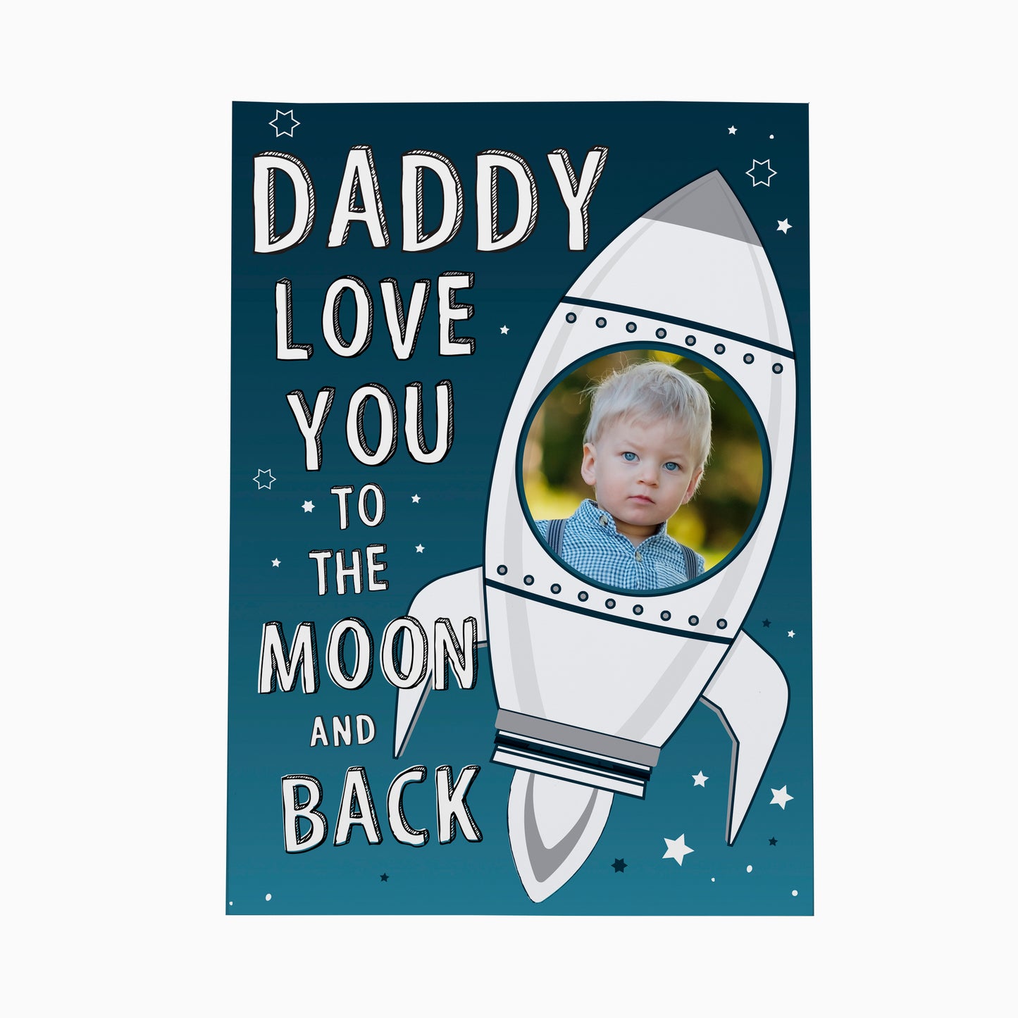 Personalised Moon & Back Photo Upload Card - MK&JD Gifts