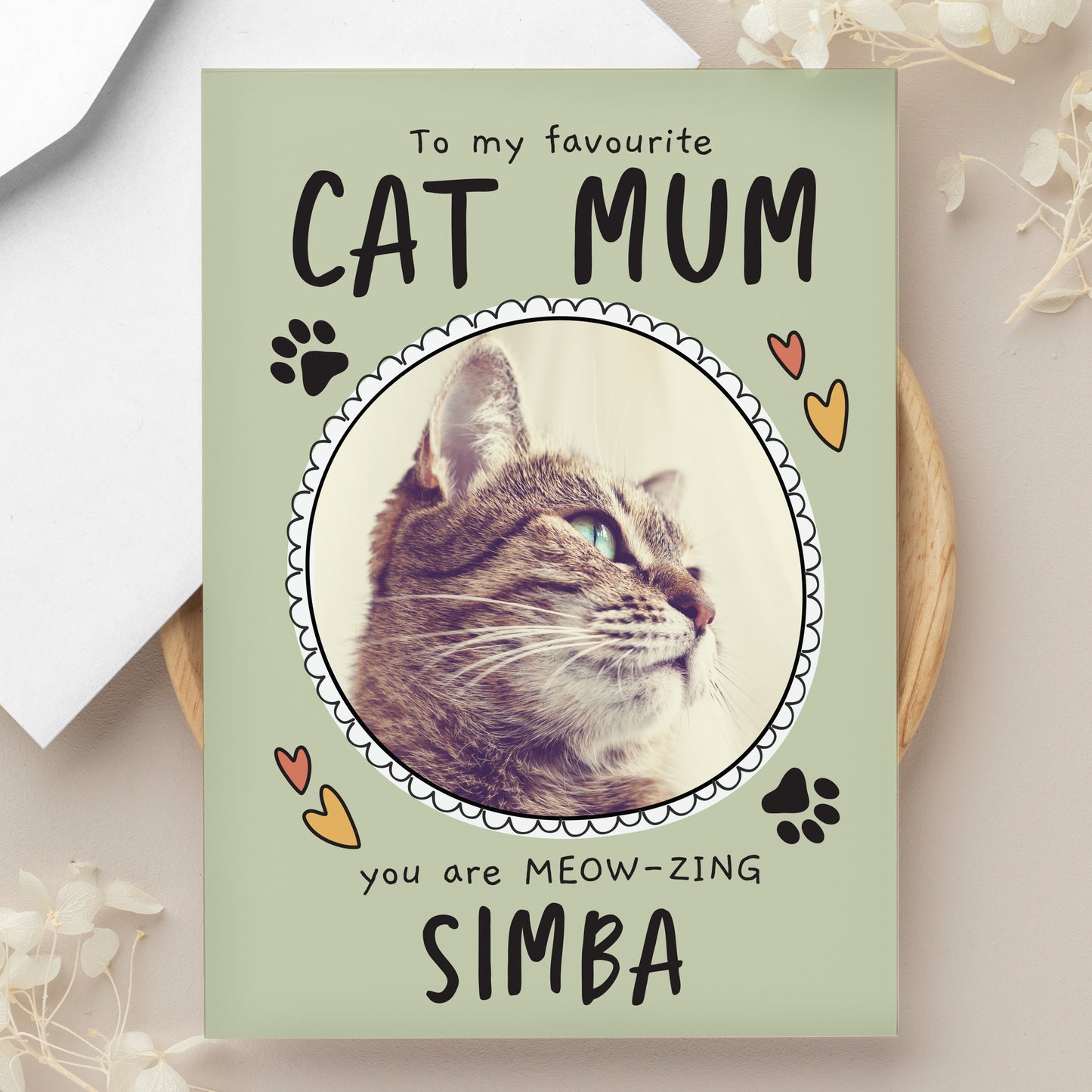 Personalised From the Cat Photo Upload Card - MK&JD Gifts