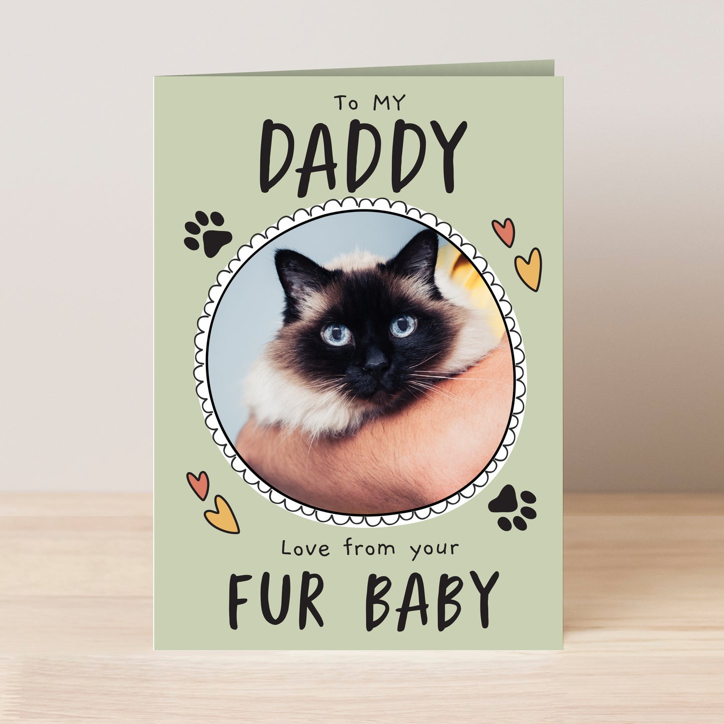 Personalised From the Cat Photo Upload Card - MK&JD Gifts