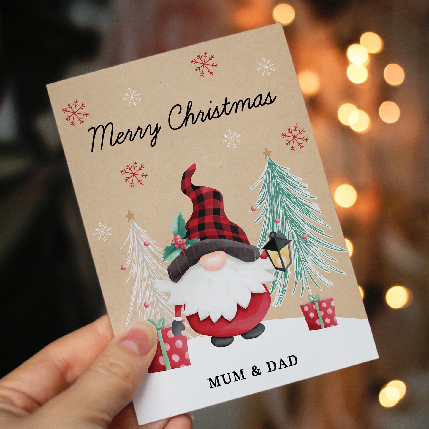 Personalised Gonk Christmas Card - MK&JD Gifts