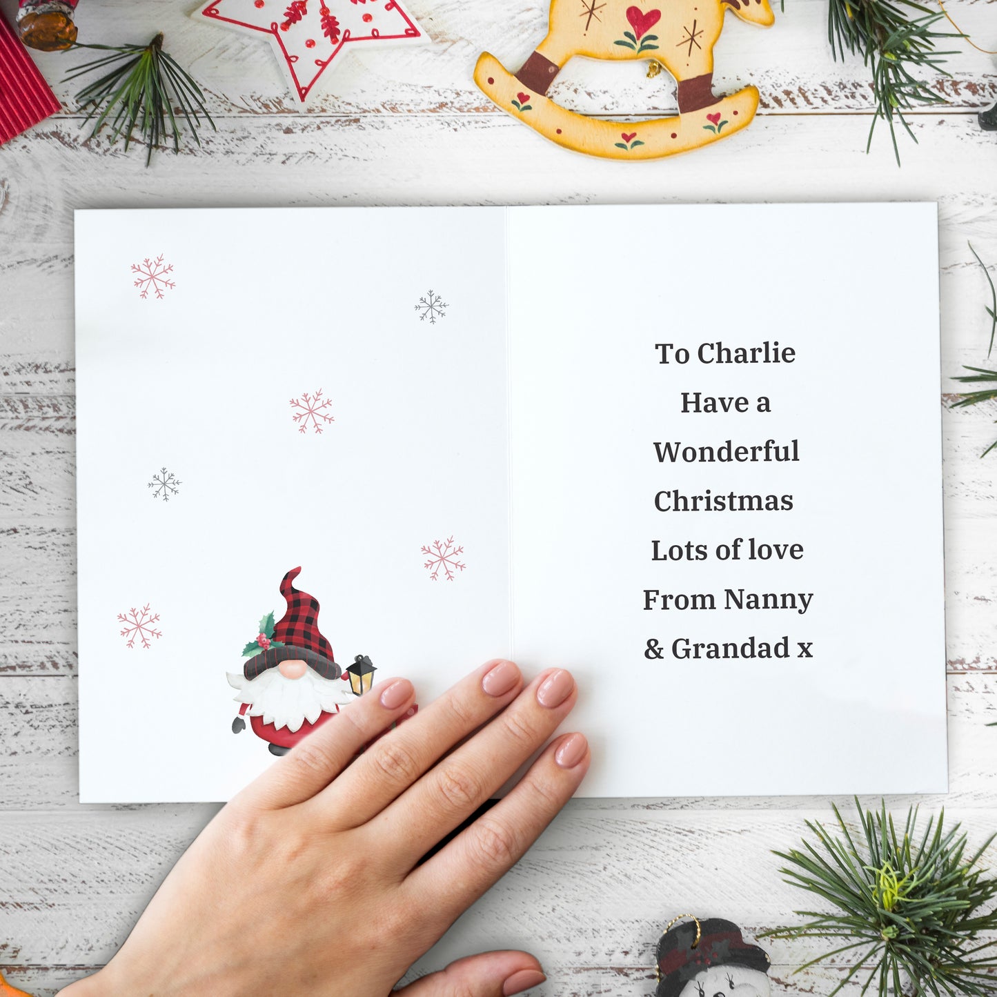 Personalised Gonk Christmas Card - MK&JD Gifts