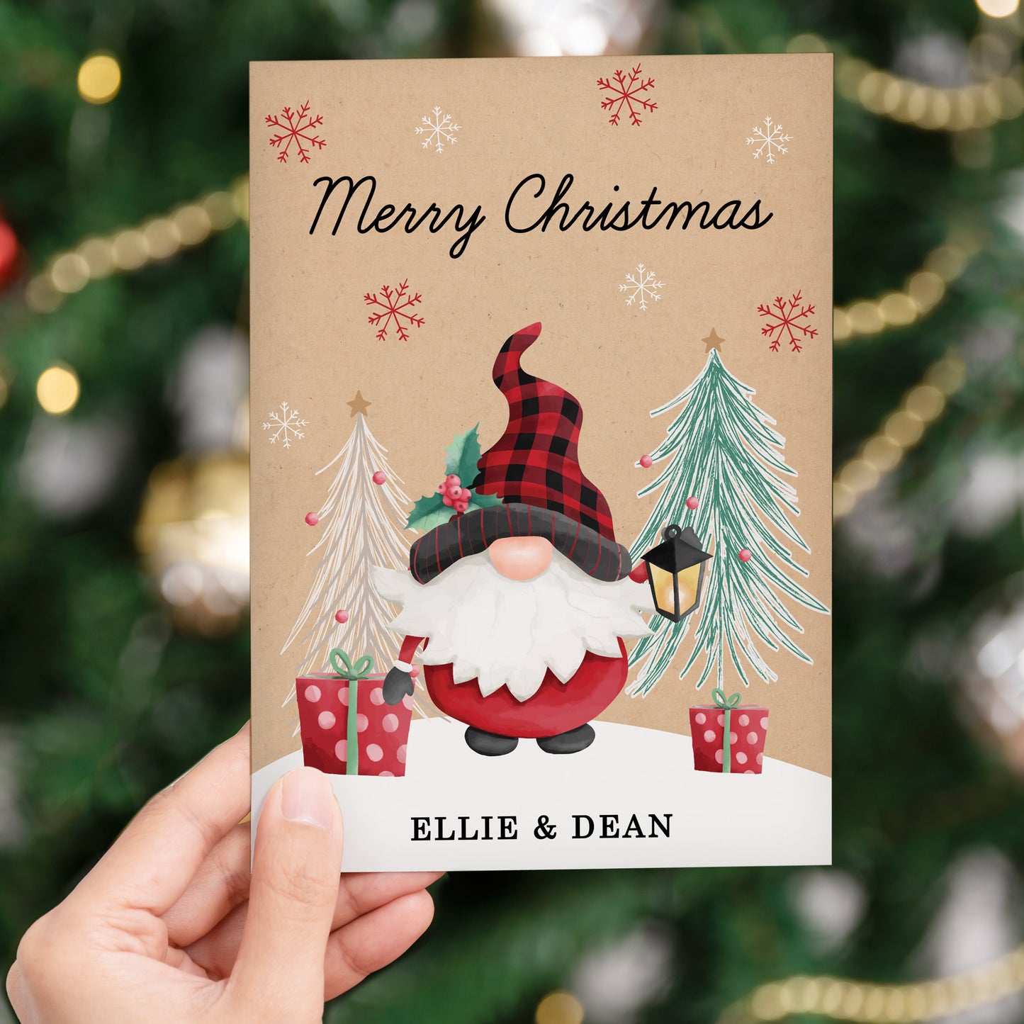 Personalised Gonk Christmas Card - MK&JD Gifts