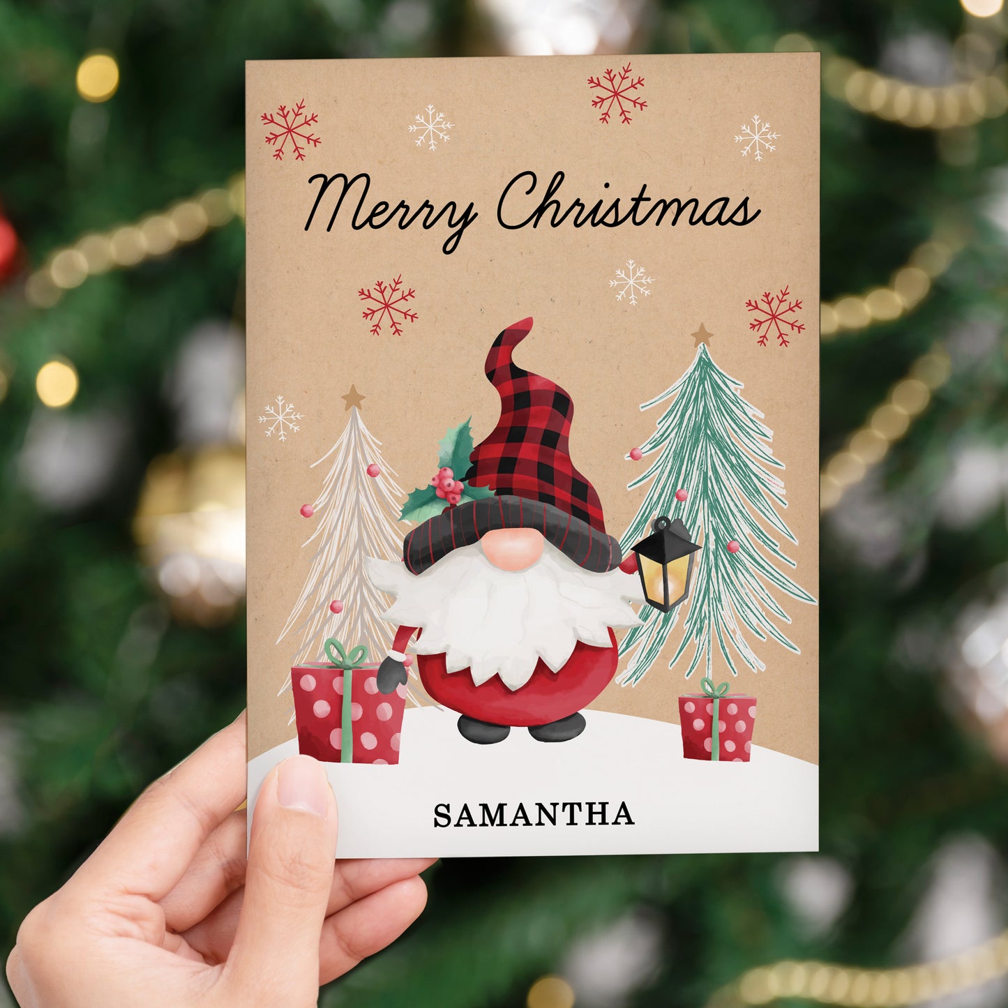 Personalised Gonk Christmas Card - MK&JD Gifts