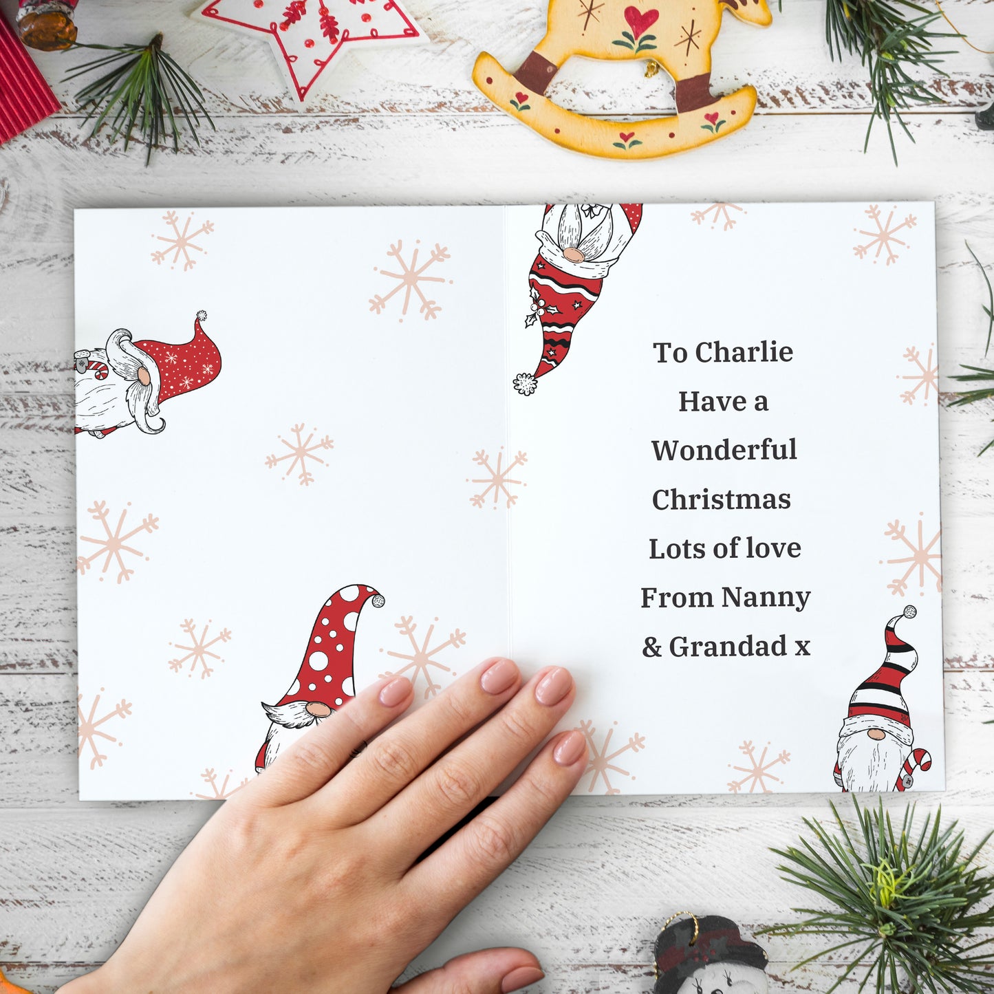 Personalised Red Gonks Christmas Card - MK&JD Gifts