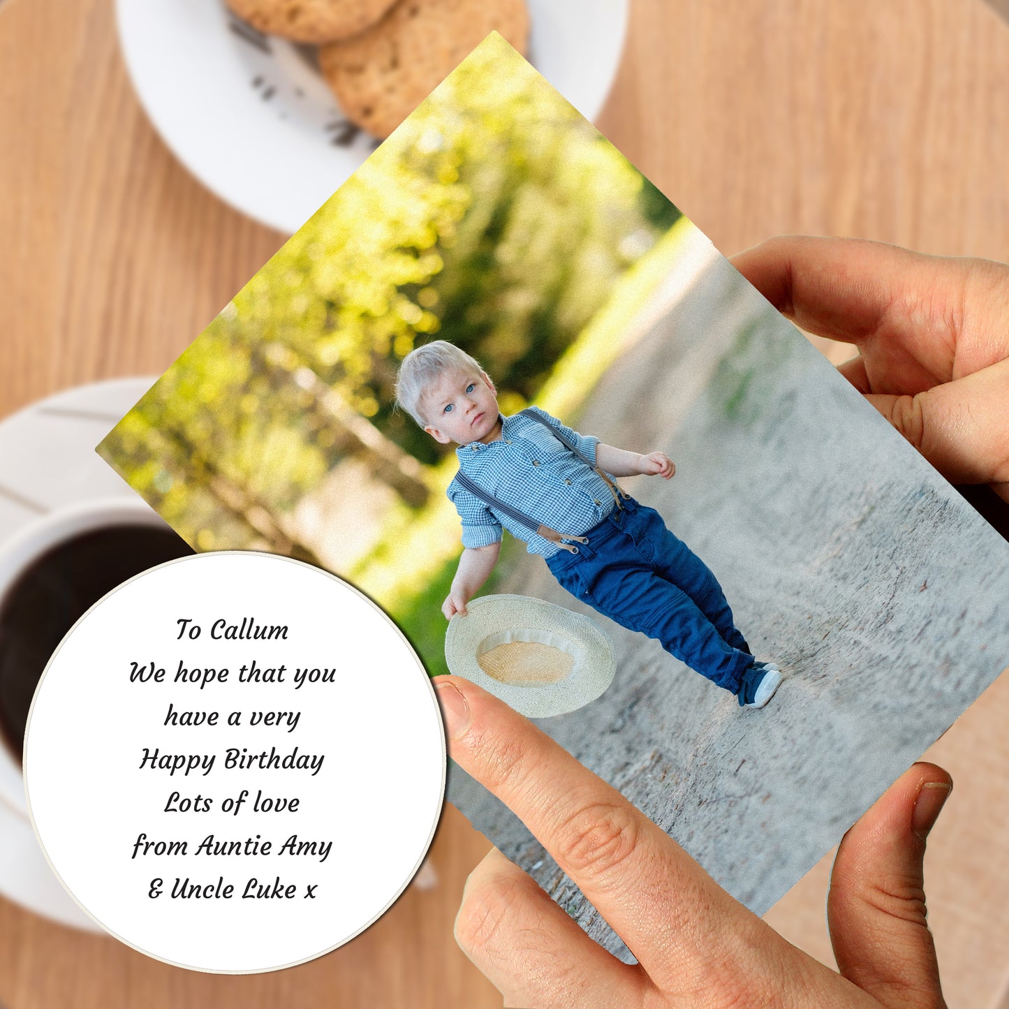 Personalised Photo Upload Card - Display Font - MK&JD Gifts
