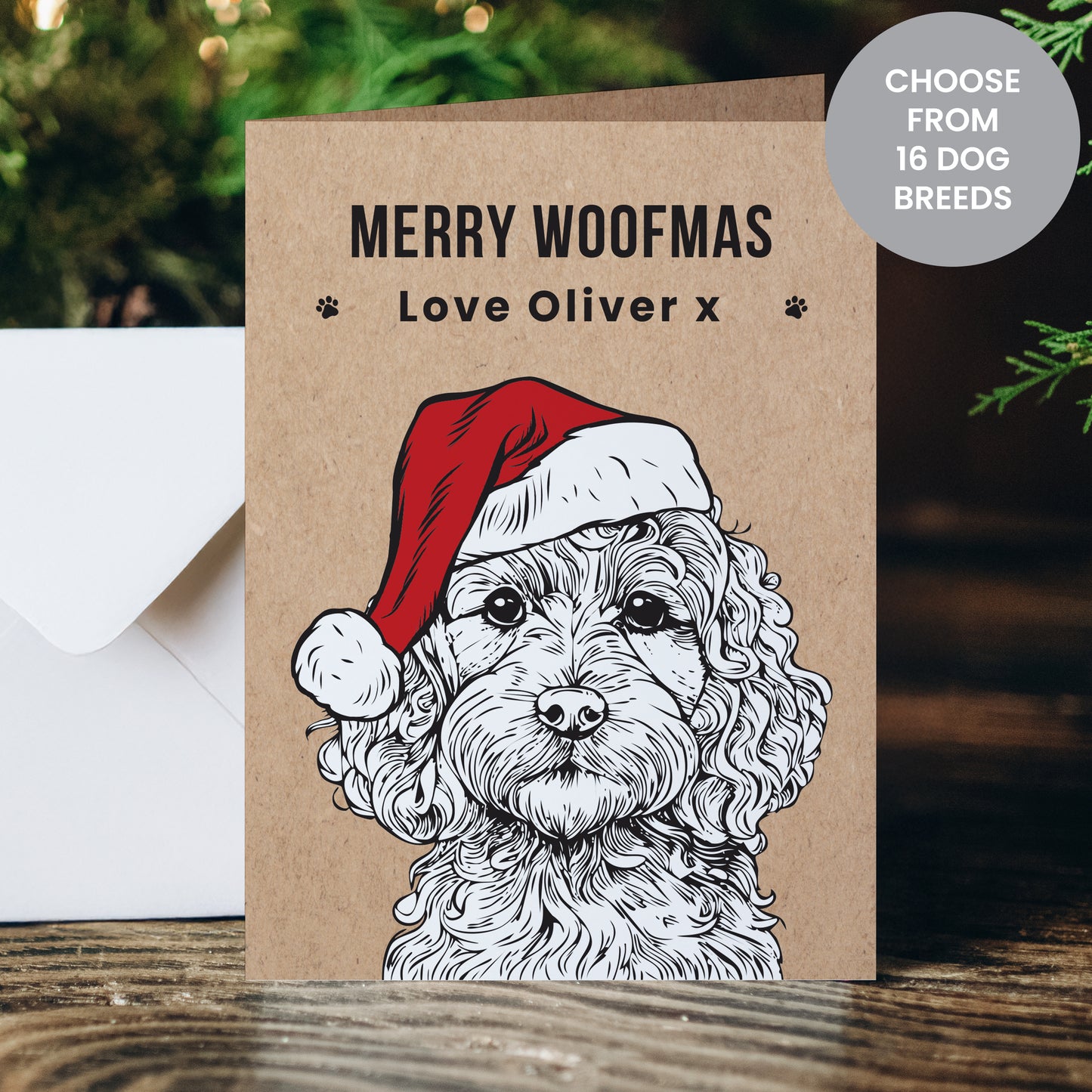 Personalised Dog Breed Christmas Card - MK&JD Gifts