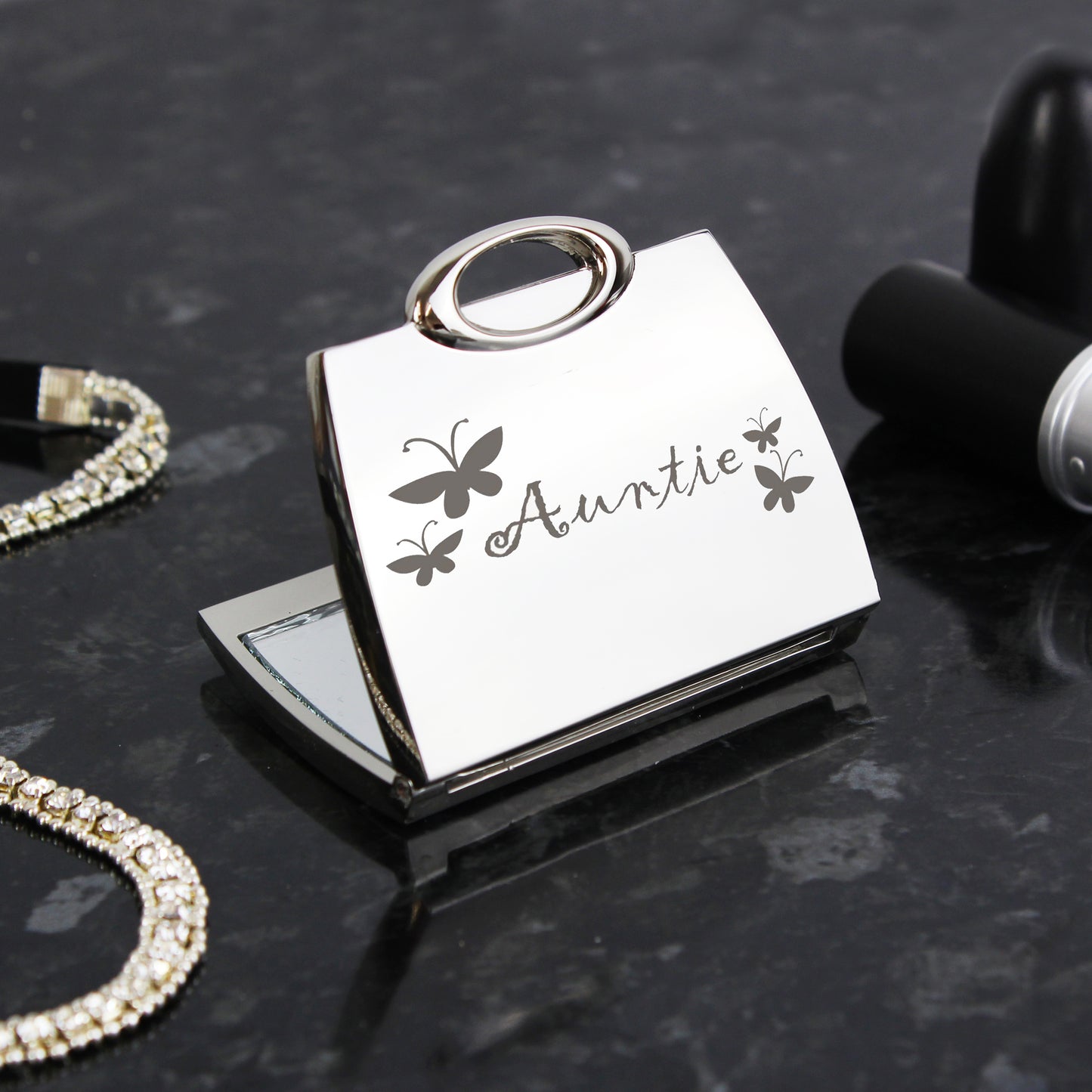 Auntie Handbag Compact Mirror - MK&JD Gifts