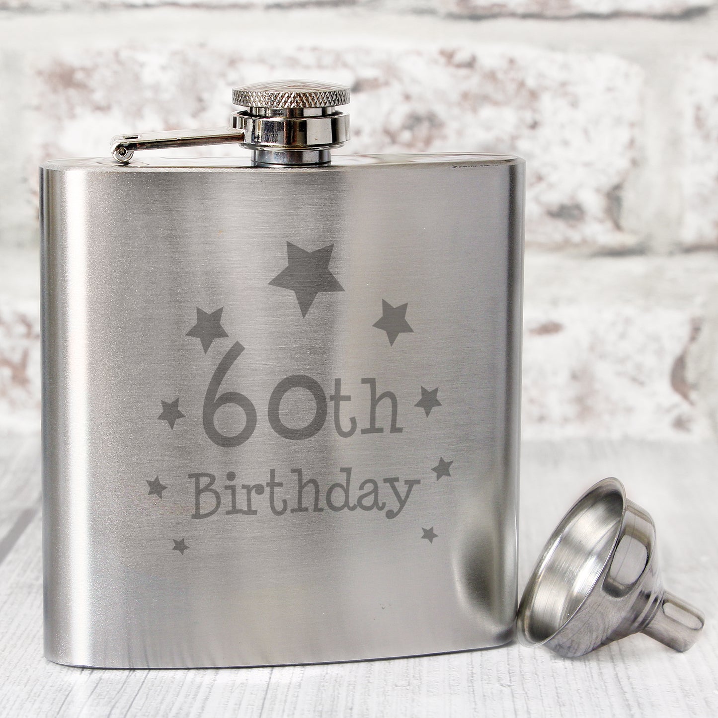 60th Birthday Hip Flask - MK&JD Gifts