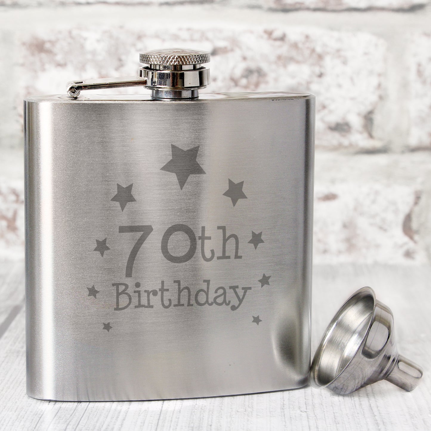 70th Birthday Hip Flask - MK&JD Gifts