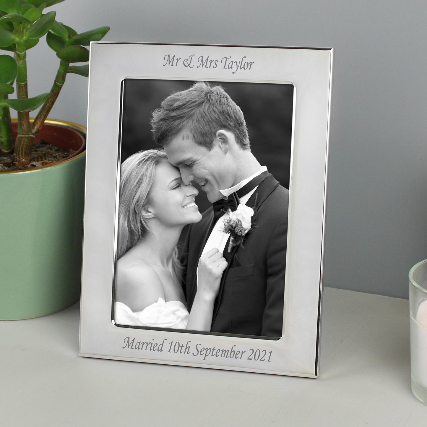 Personalised Silver Plated 6x4 Photo Frame - MK&JD Gifts