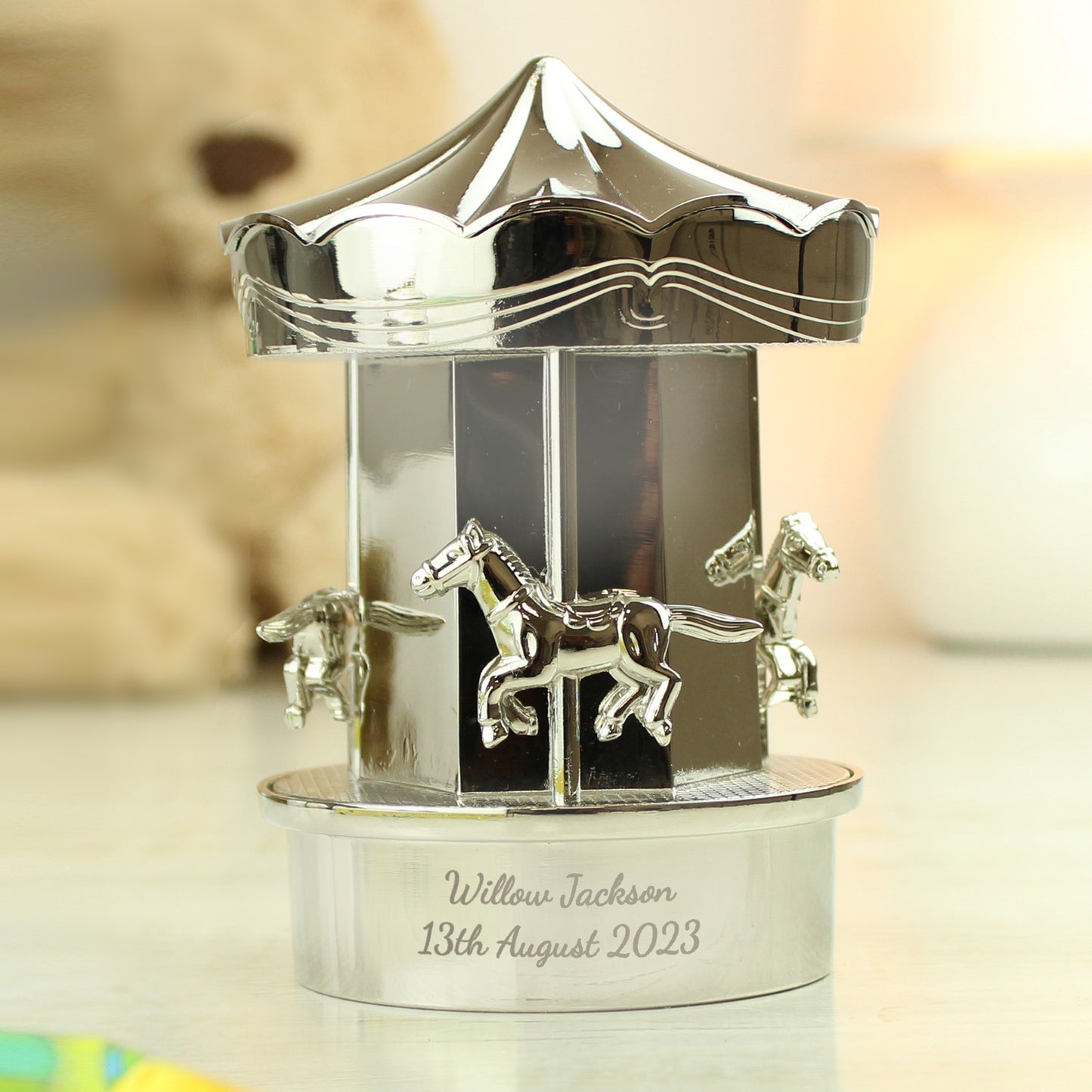 Personalised Carousel Money Box - MK&JD Gifts