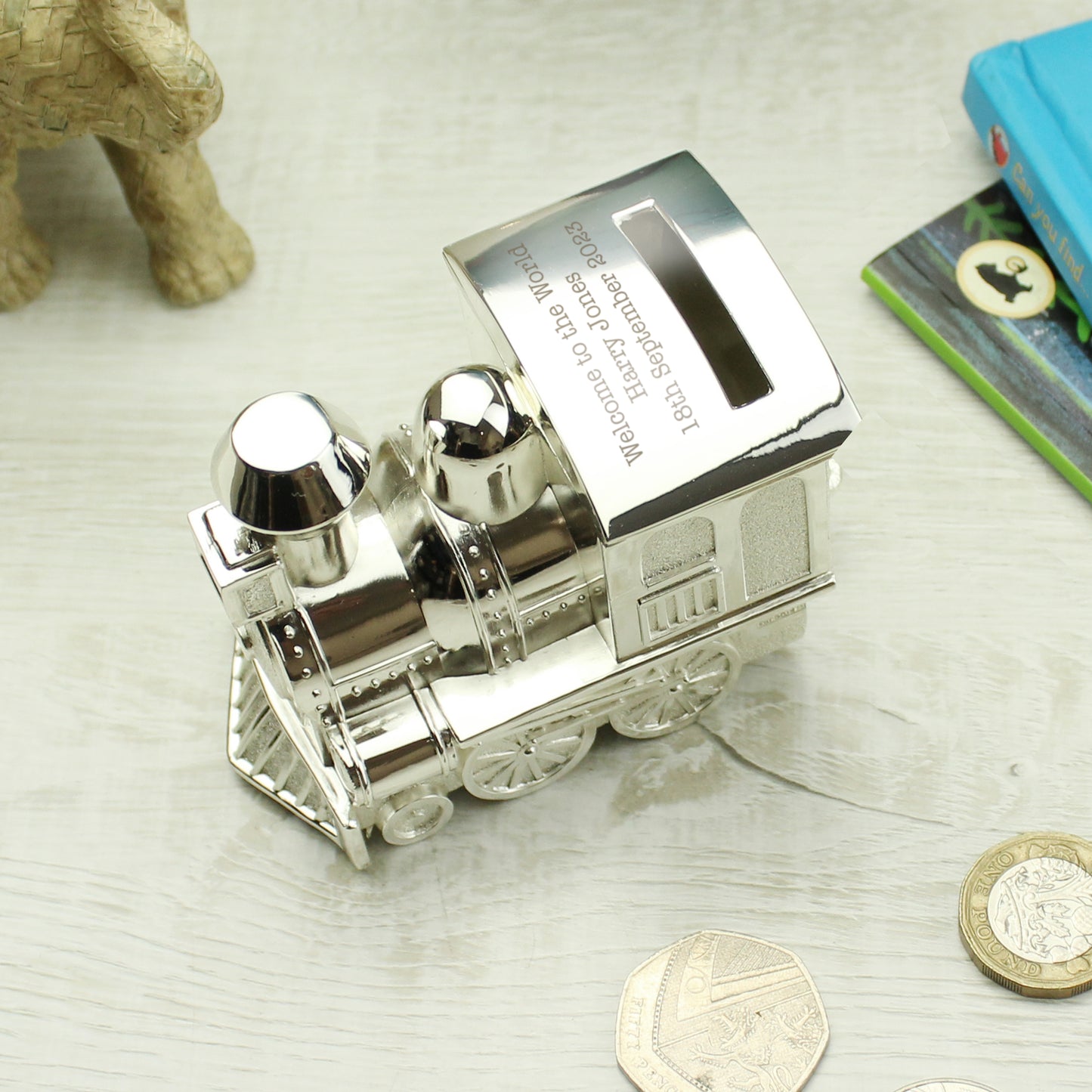 Personalised Train Money Box - MK&JD Gifts