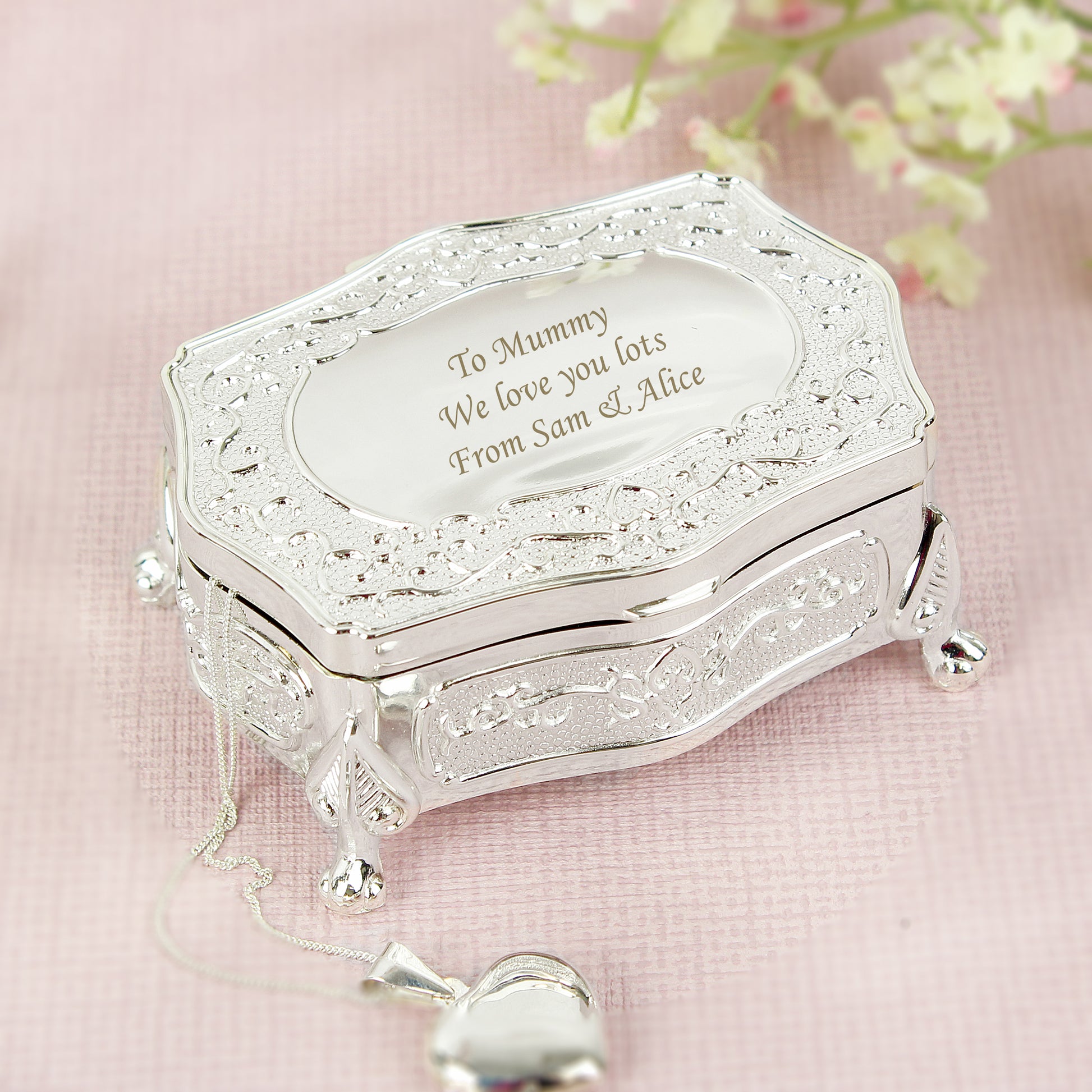 Personalised Small Antique Trinket Box - MK&JD Gifts