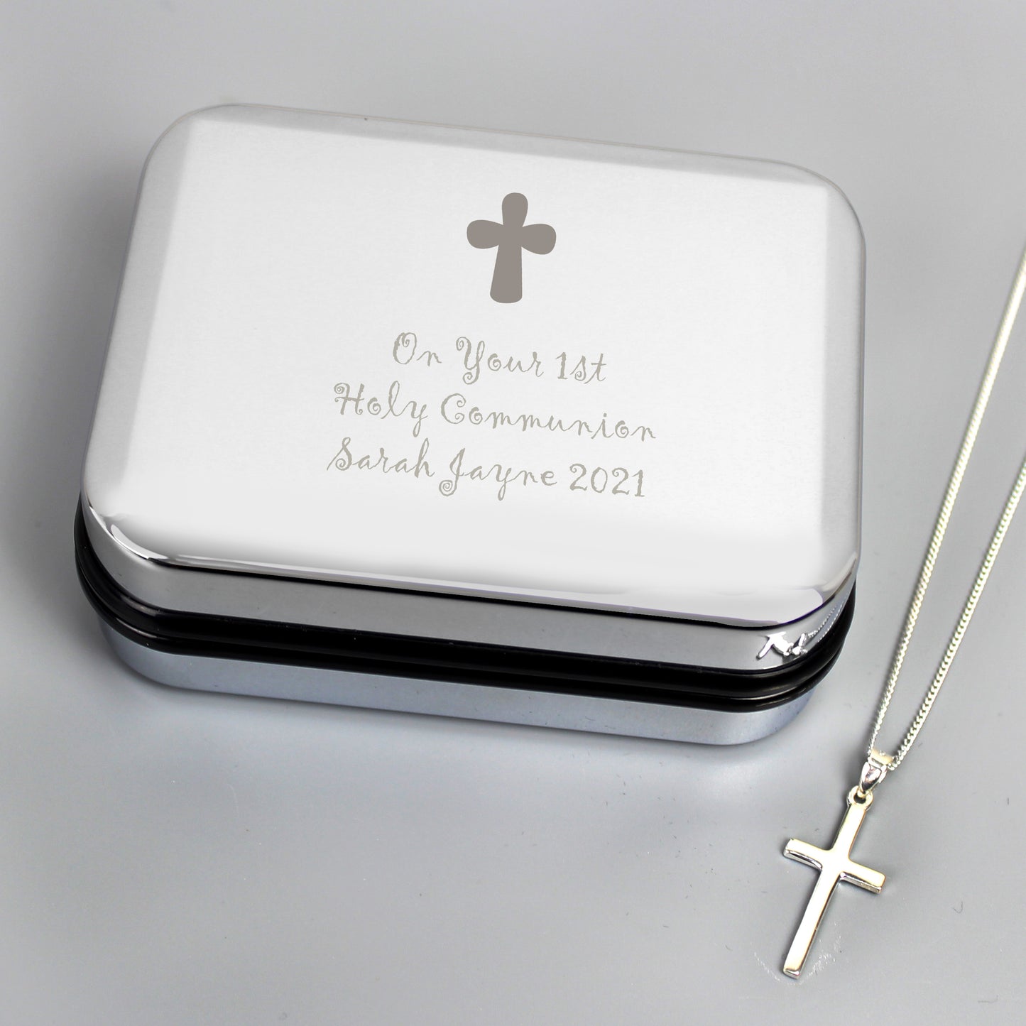 Personalised Cross Necklace and Box - MK&JD Gifts