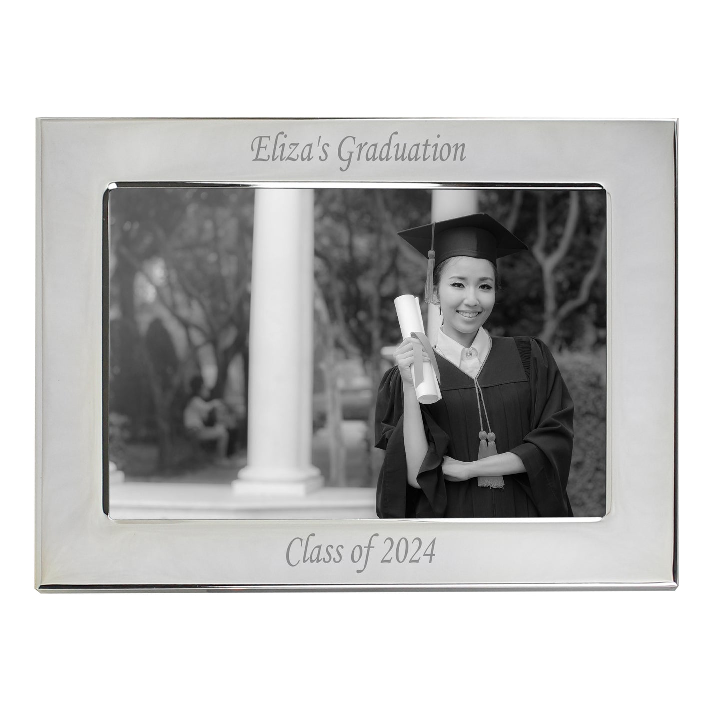 Personalised Silver Plated 6x4 Landscape Photo Frame - MK&JD Gifts