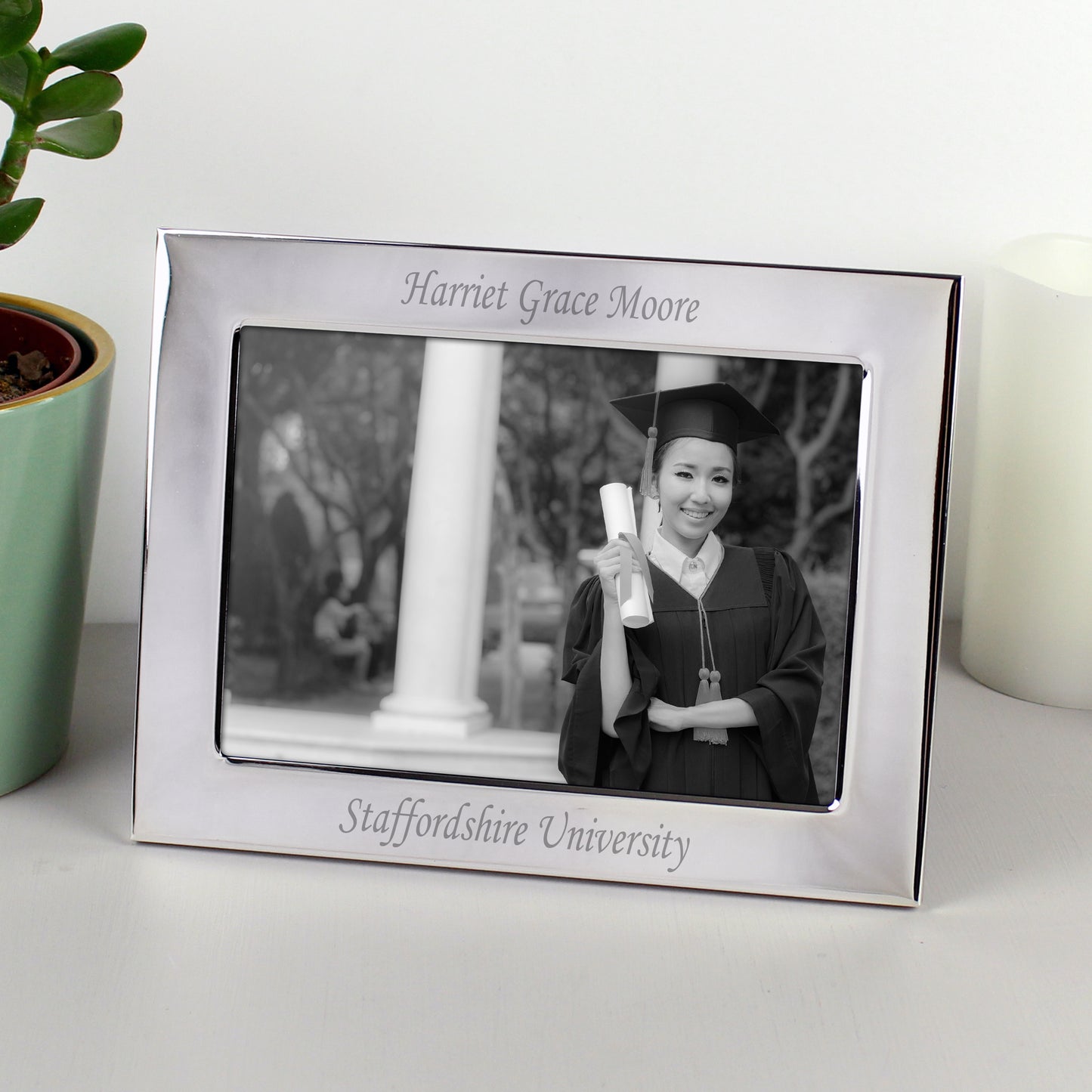 Personalised Silver Plated 6x4 Landscape Photo Frame - MK&JD Gifts