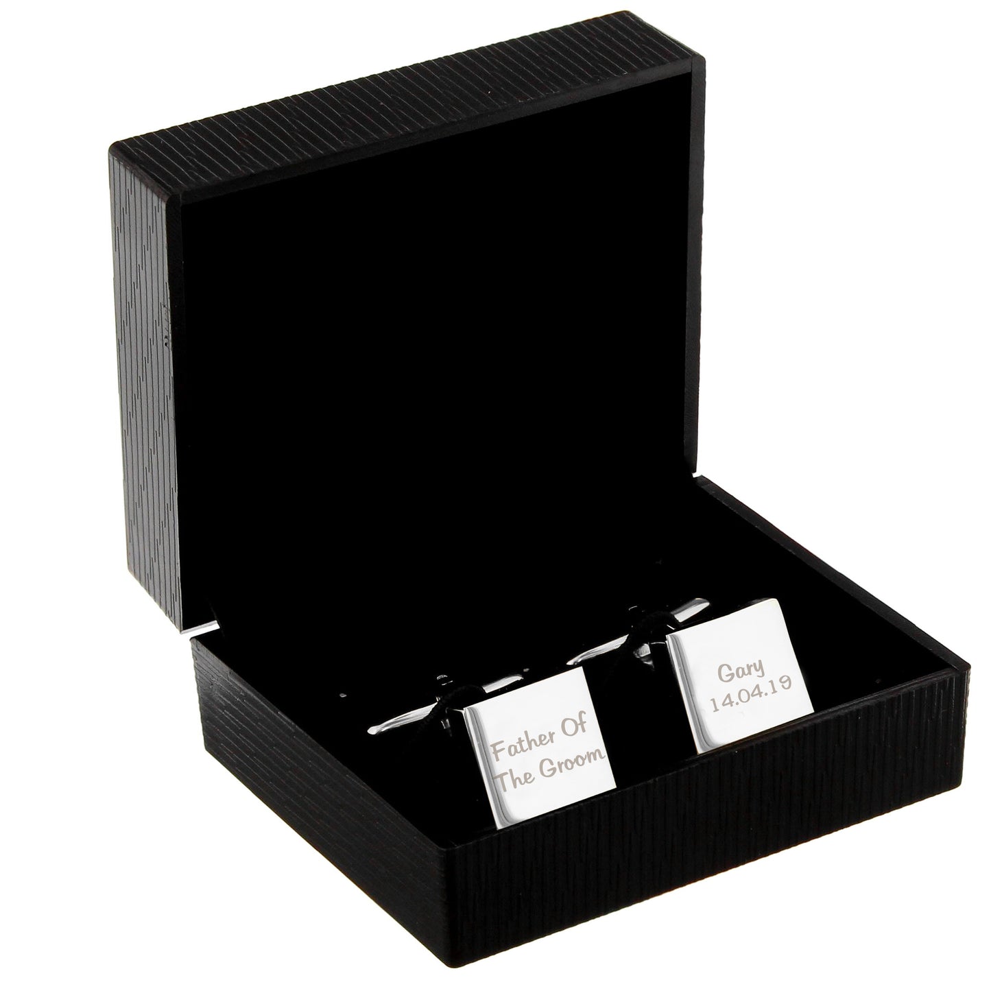 Personalised Wedding Role Square Cufflinks - 2 line - MK&JD Gifts