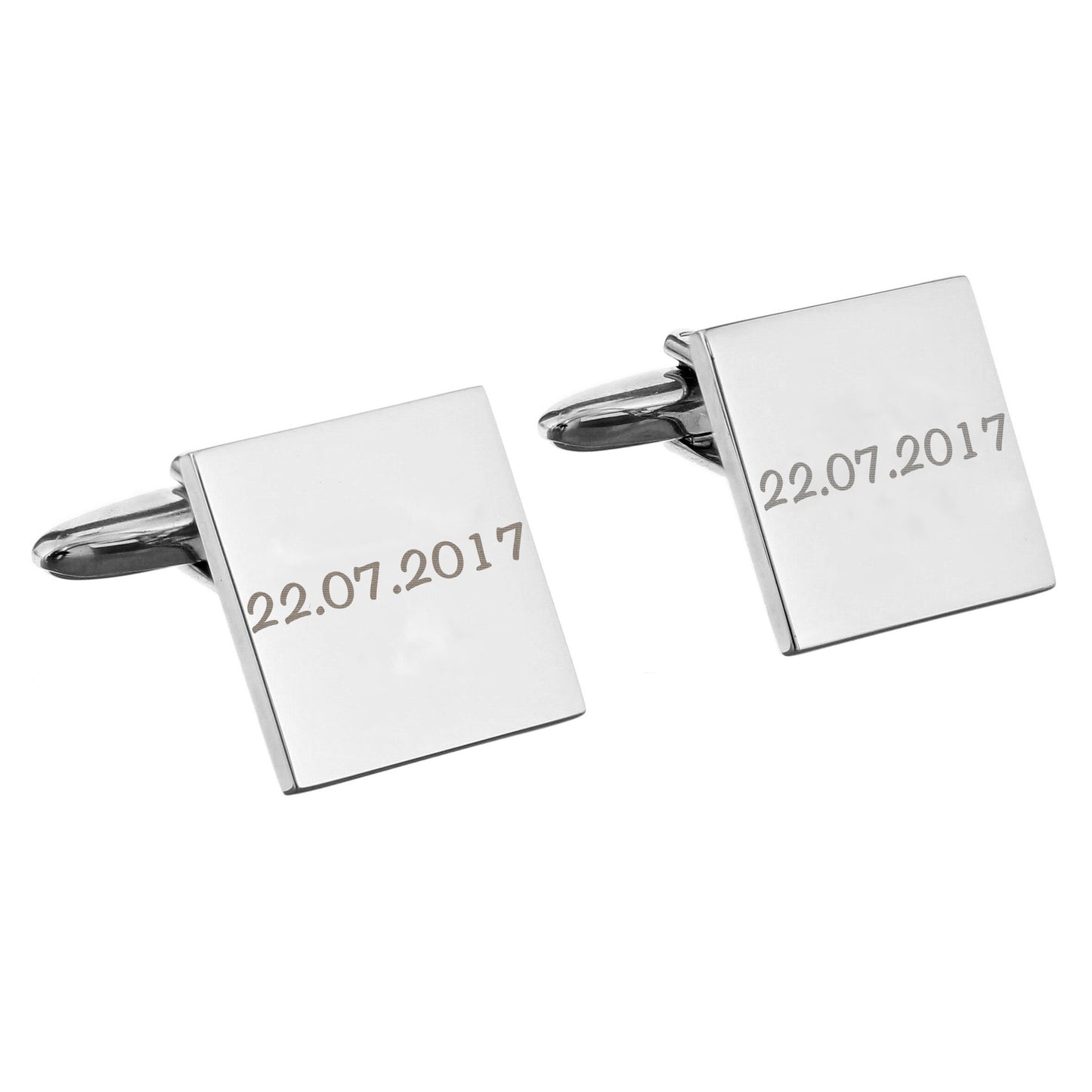 Personalised Any Message Square Cufflinks - 1 line - MK&JD Gifts