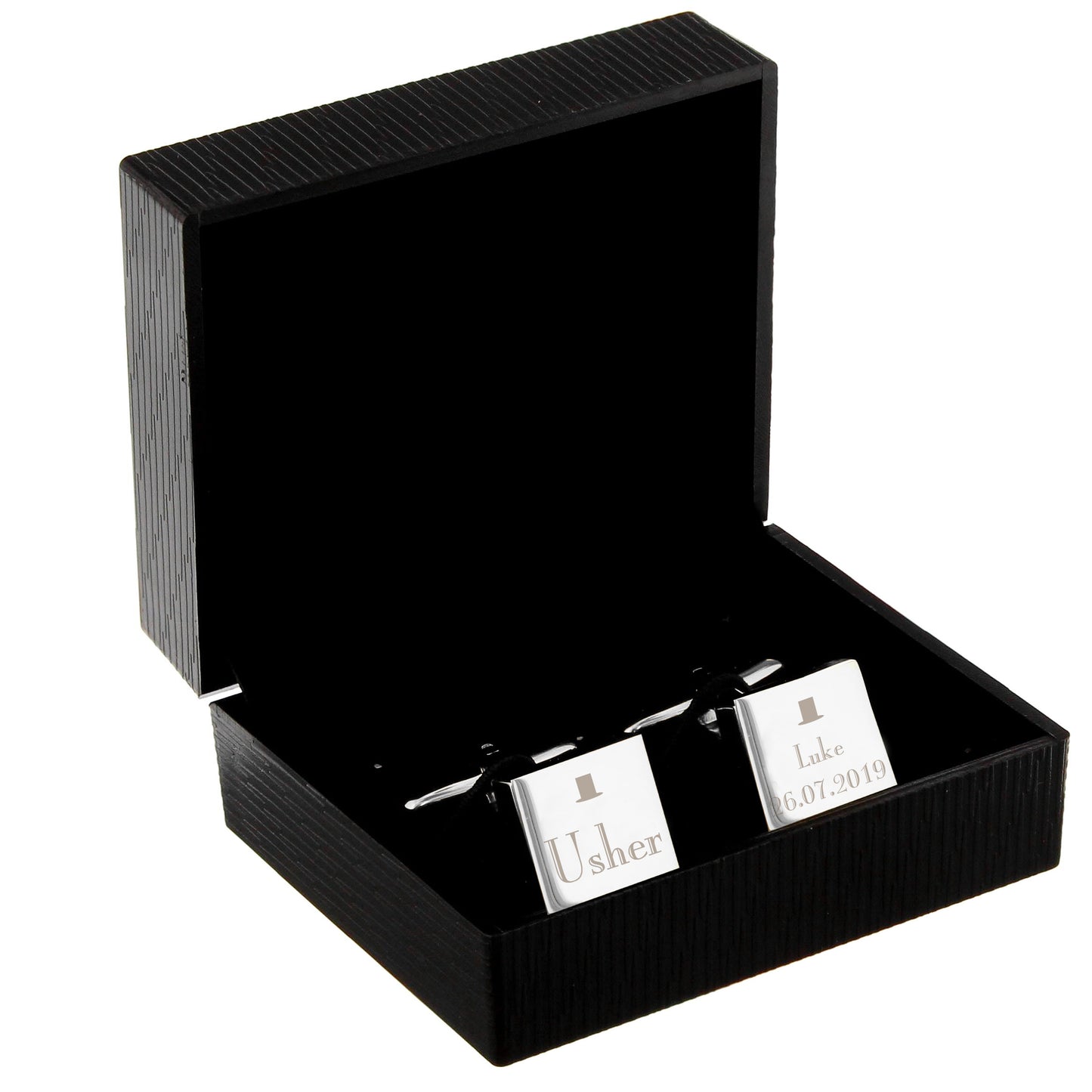Personalised Decorative Wedding Usher Square Cufflinks - MK&JD Gifts