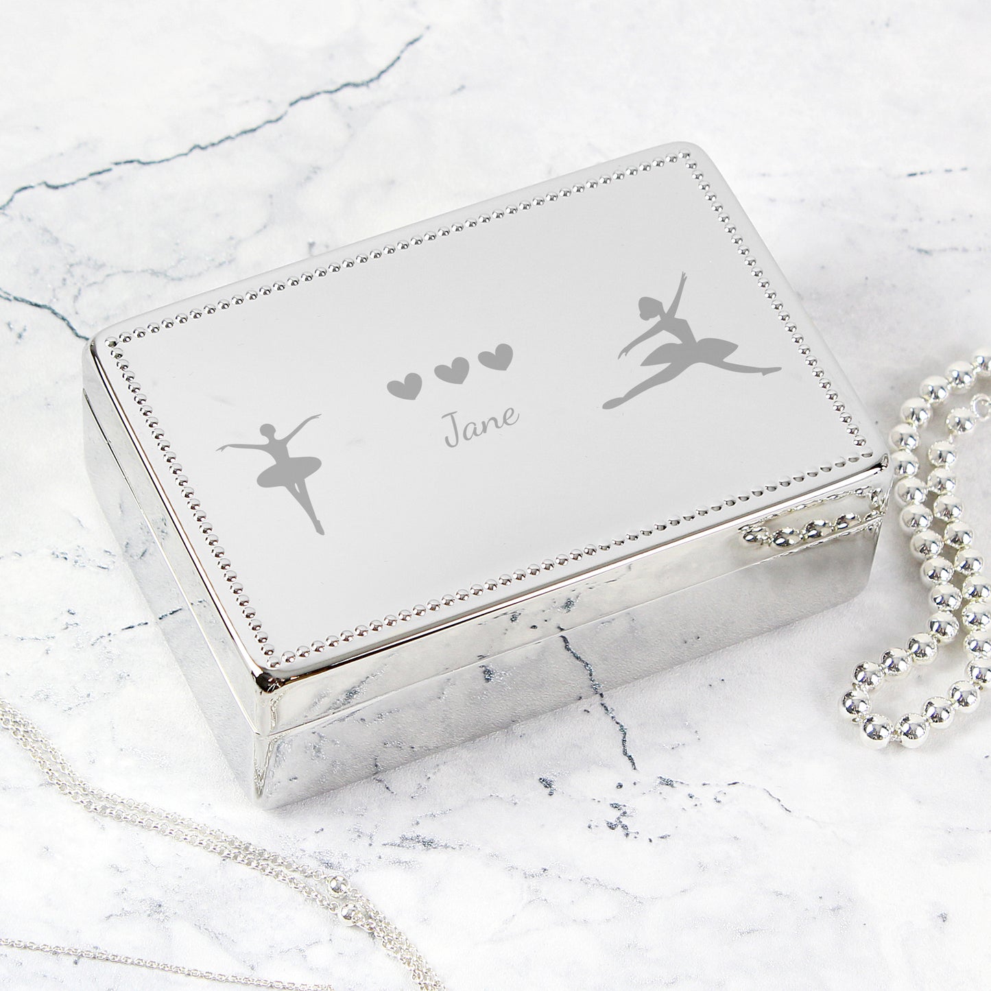 Personalised Ballerina Rectangular Jewellery Box - MK&JD Gifts