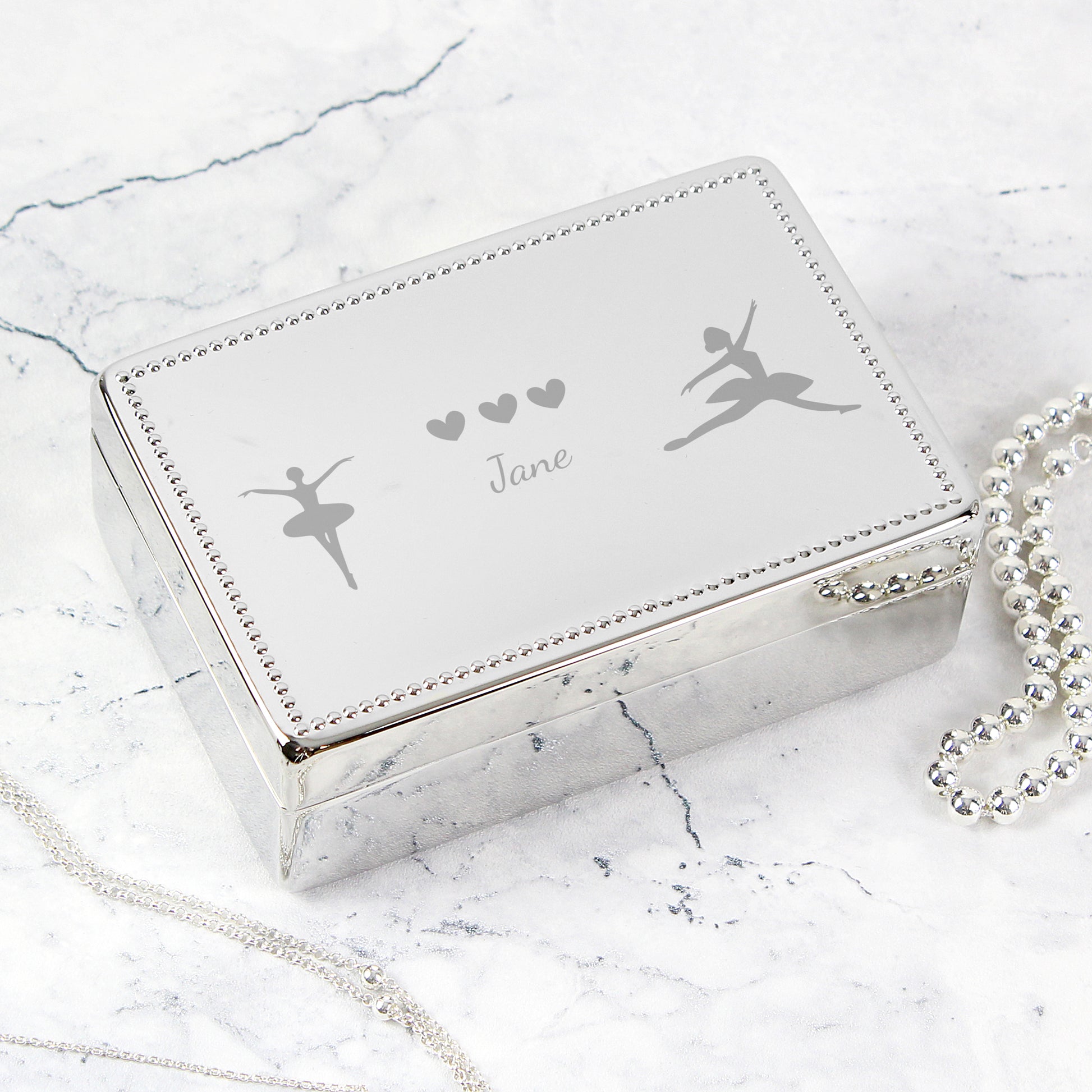 Personalised Ballerina Rectangular Jewellery Box - MK&JD Gifts