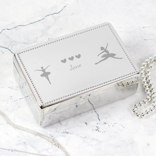 Personalised Ballerina Rectangular Jewellery Box - MK&JD Gifts