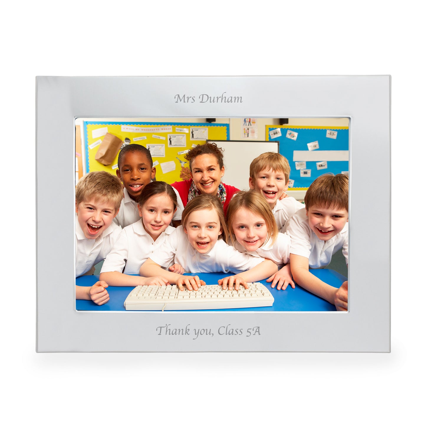 Personalised Silver 5x7 Landscape Photo Frame - MK&JD Gifts