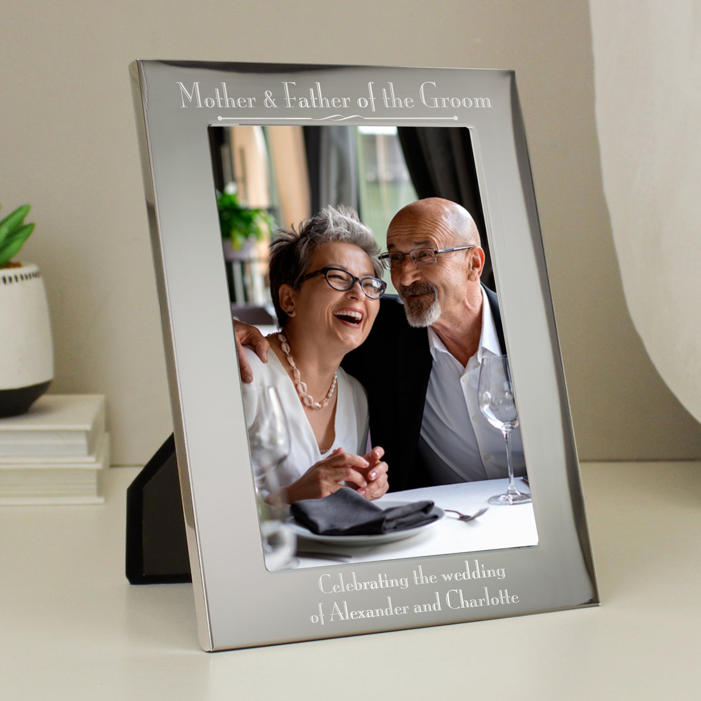 Personalised Silver 5x7 Decorative Mother & Father of the Groom Photo Frame - MK&JD Gifts