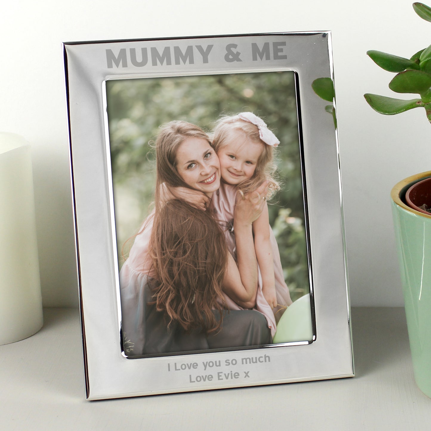 Personalised Silver 5x7 Mummy & Me Photo Frame - MK&JD Gifts