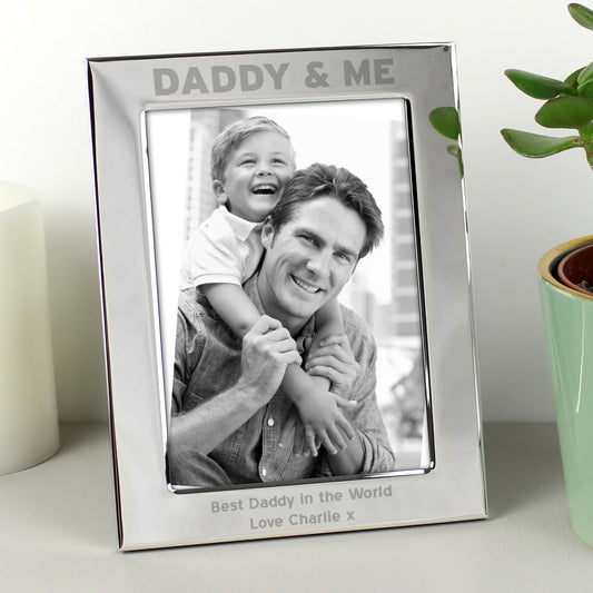 Personalised Silver 5x7 Daddy & Me Photo Frame - MK&JD Gifts