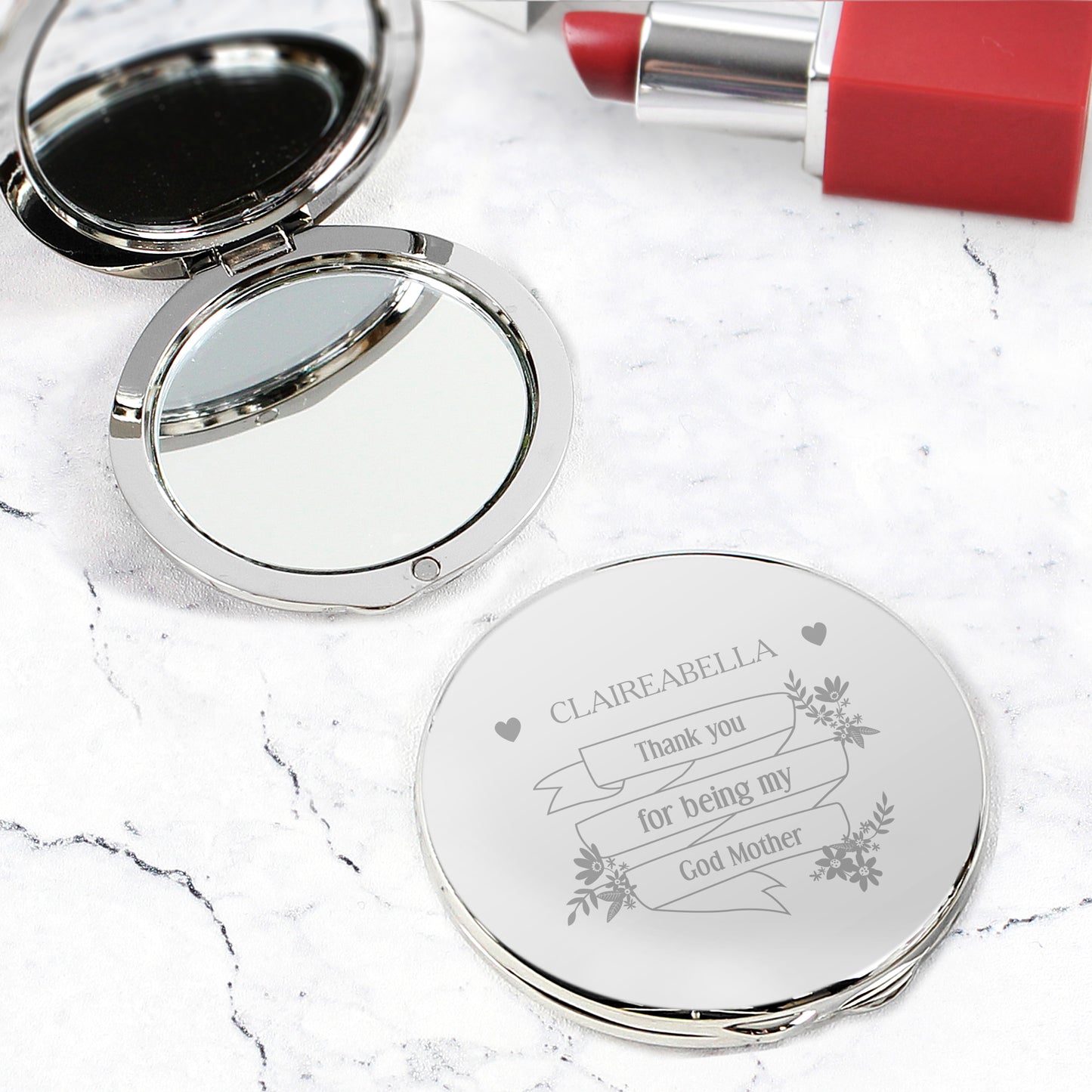 Personalised Garden Bloom Compact Mirror - MK&JD Gifts