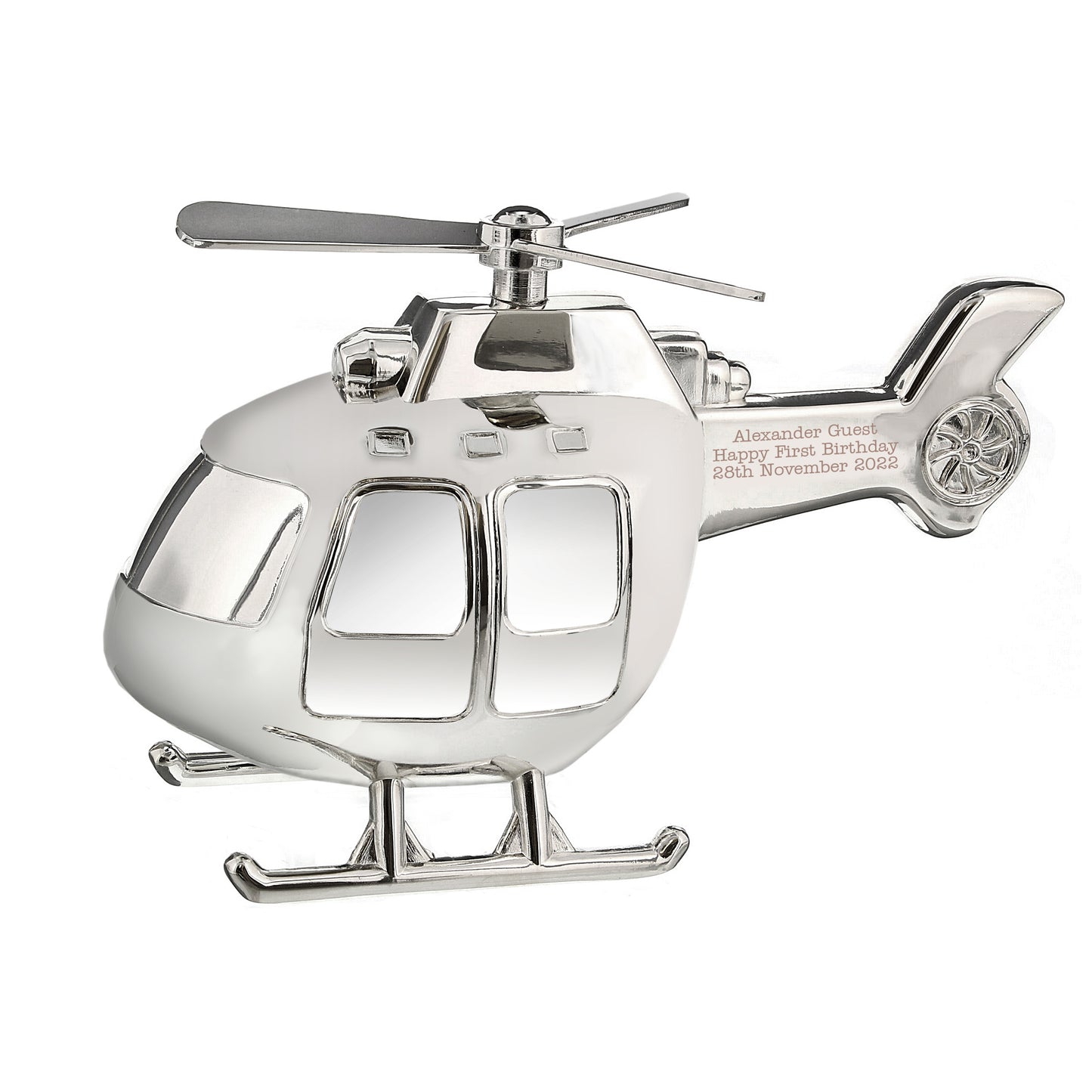 Personalised Helicopter Money Box - MK&JD Gifts