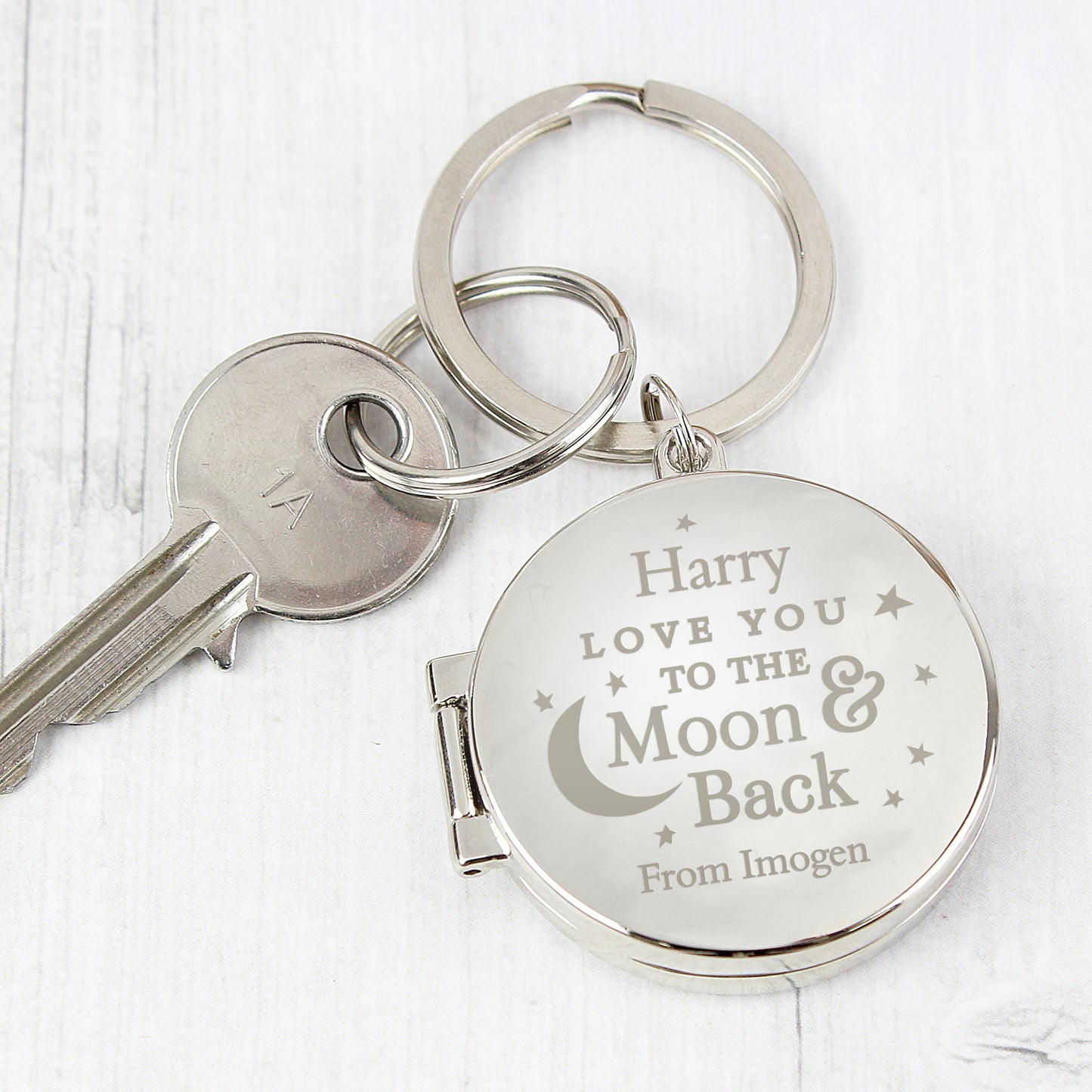 Personalised To the Moon and Back...Photo Keyring - MK&JD Gifts