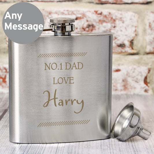 Personalised Classic Stainless Steel Hip Flask - MK&JD Gifts